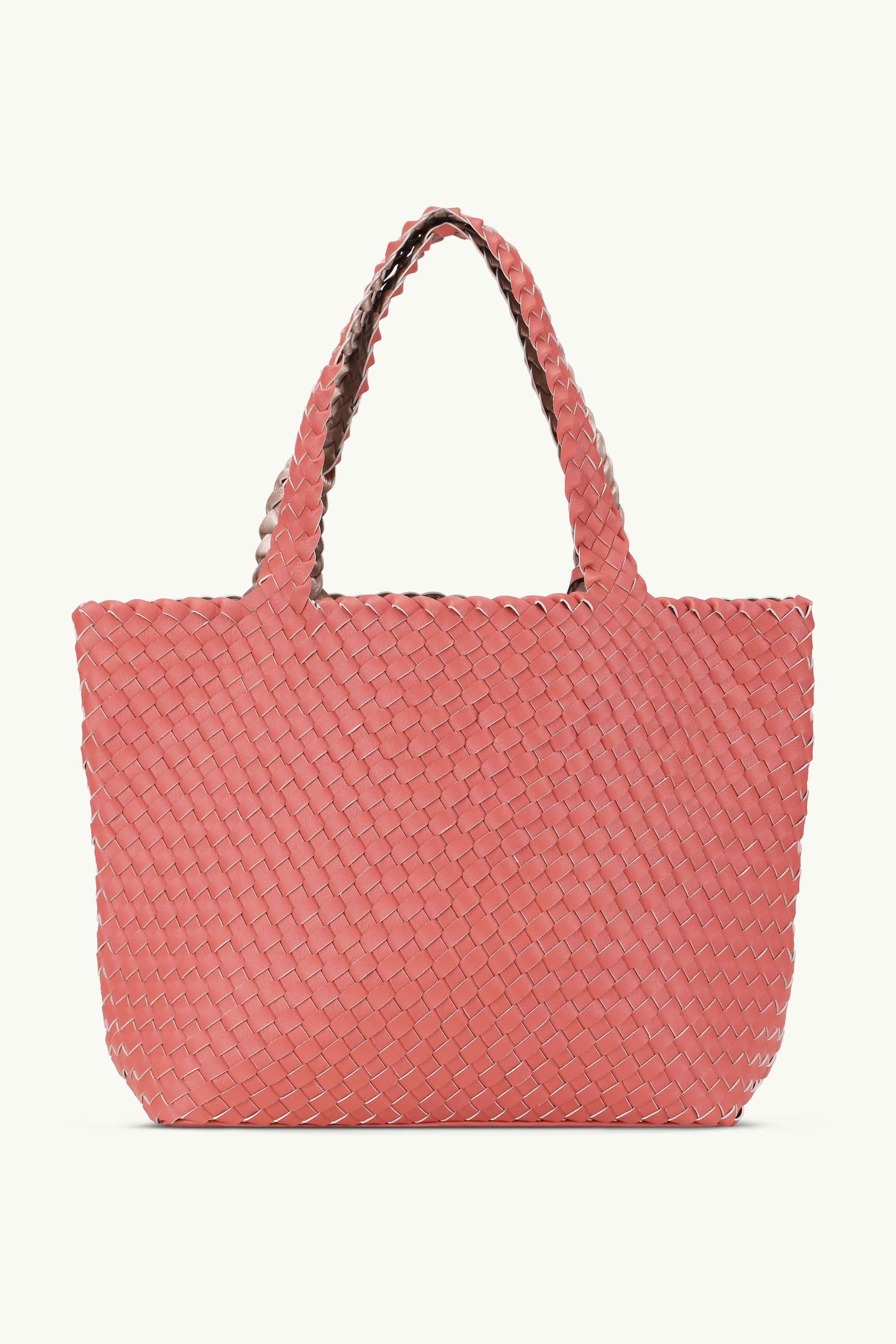 Tote Bag Tressé - Durbarry Metallic Rose