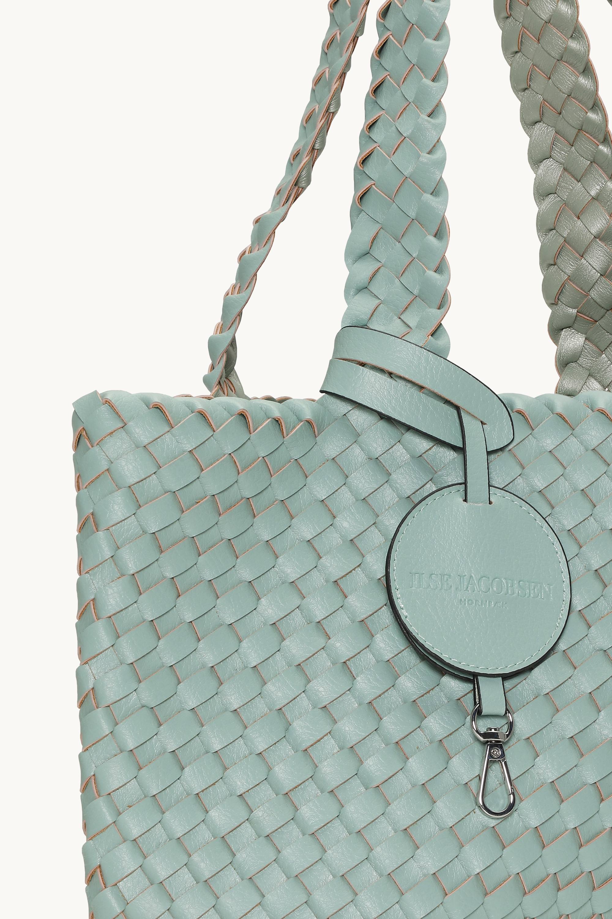 Tote Bag Tressé - Beach Glass Metallic Mint