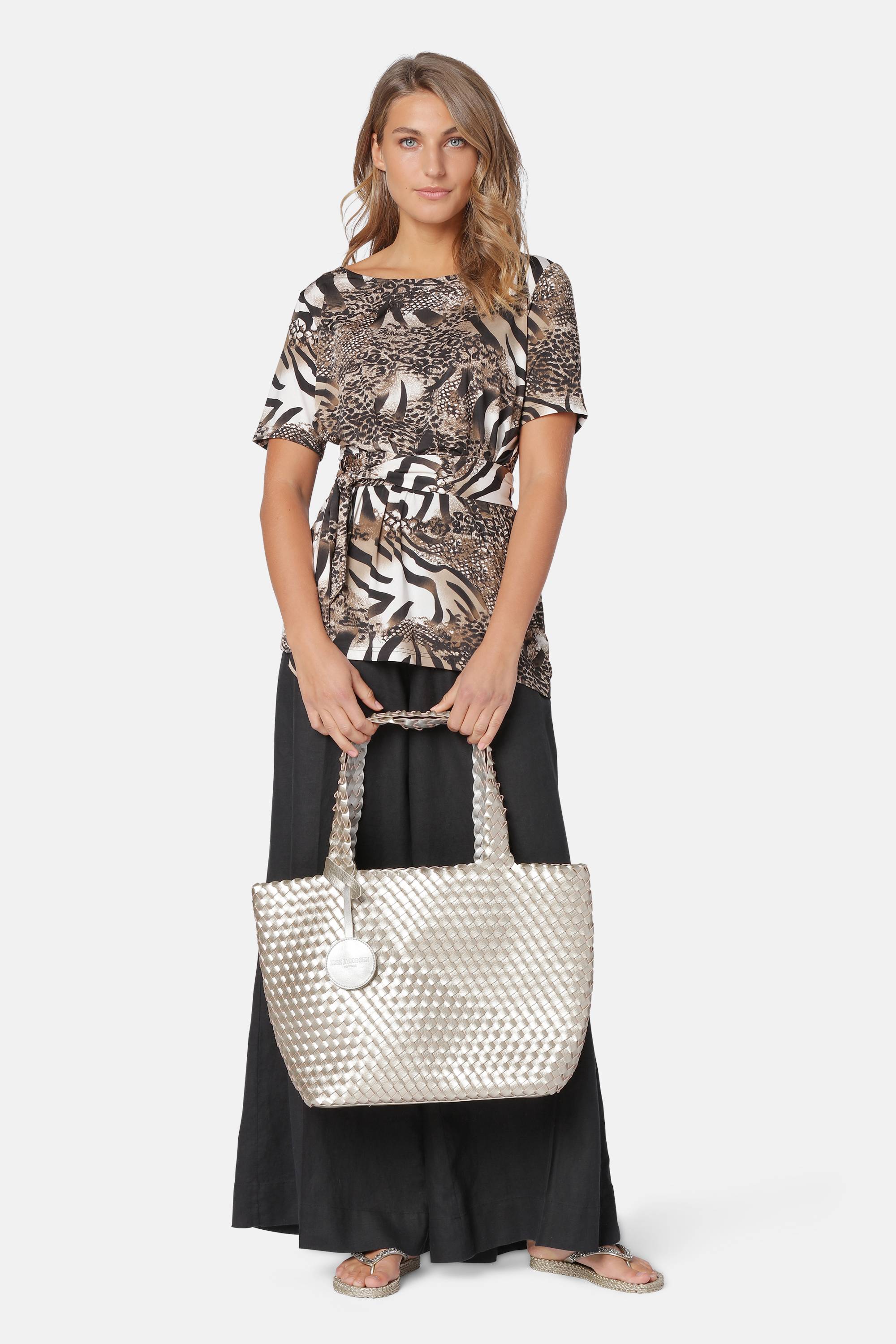 Tote Bag Tressé - Platin Silver
