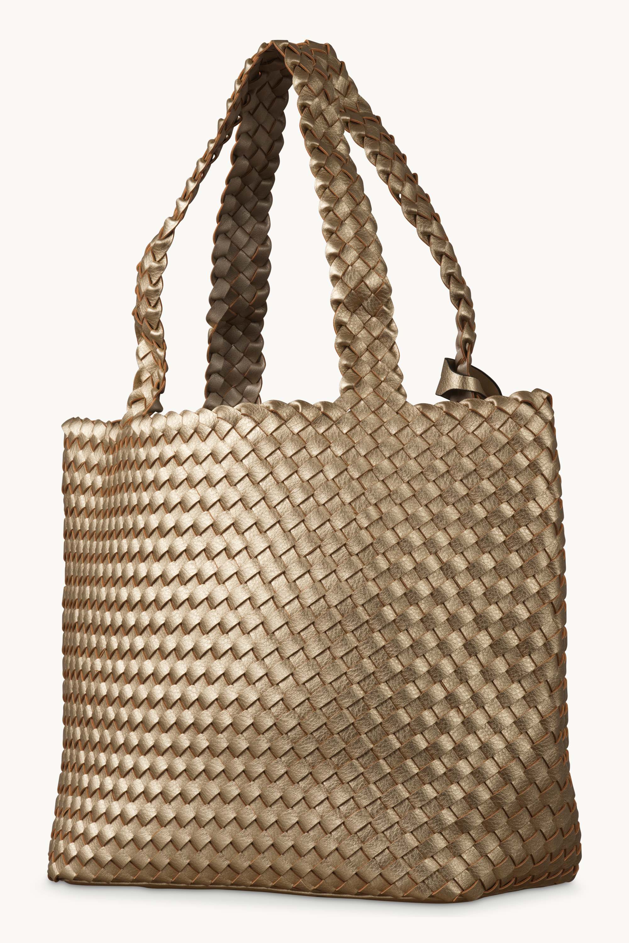 Tote Bag Braided - Platin Silver