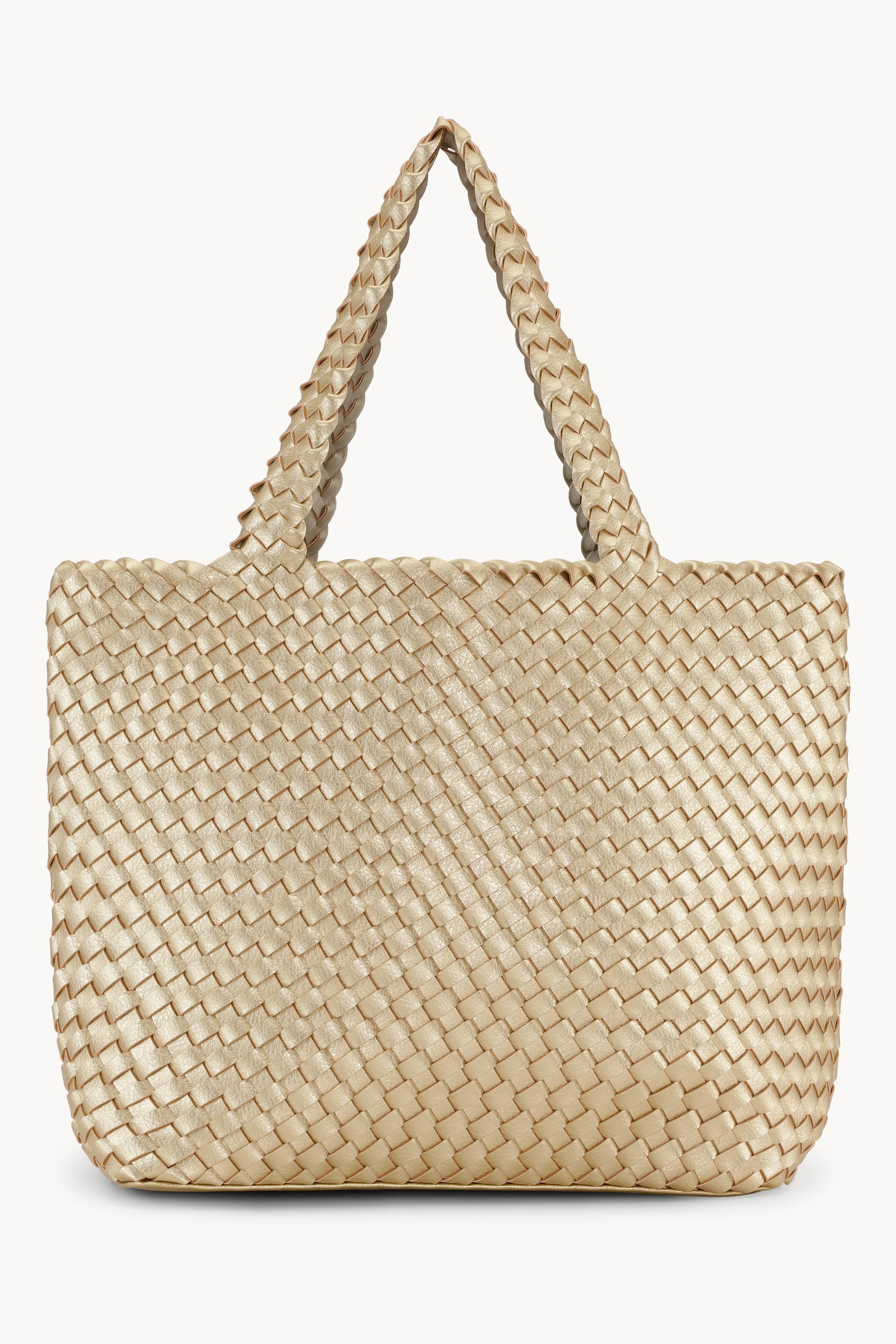 Tote Bag Braided - Platin Silver