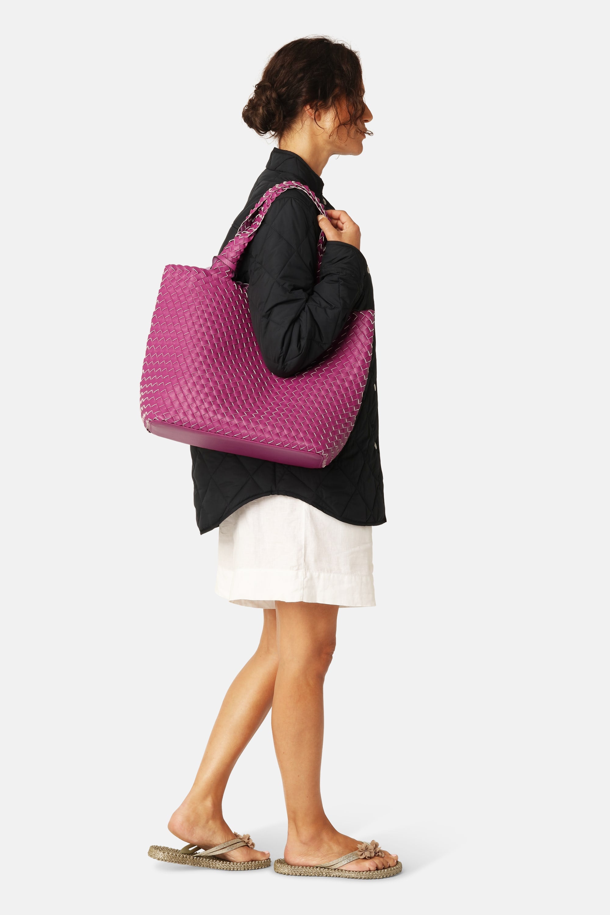 Tote Bag Tressé - Magenta Haze Magenta Haze Metallic