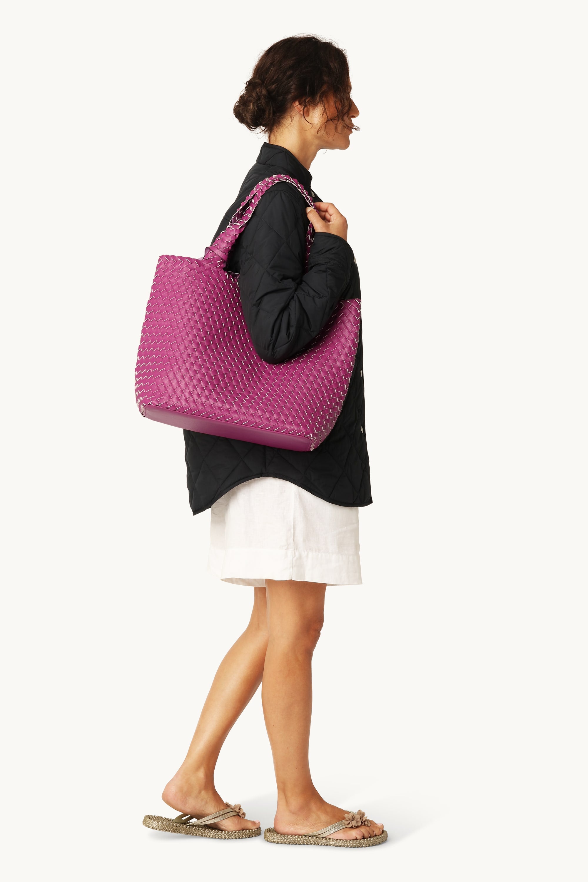 Tote Bag Braided - Magenta Haze Magenta Haze Metallic