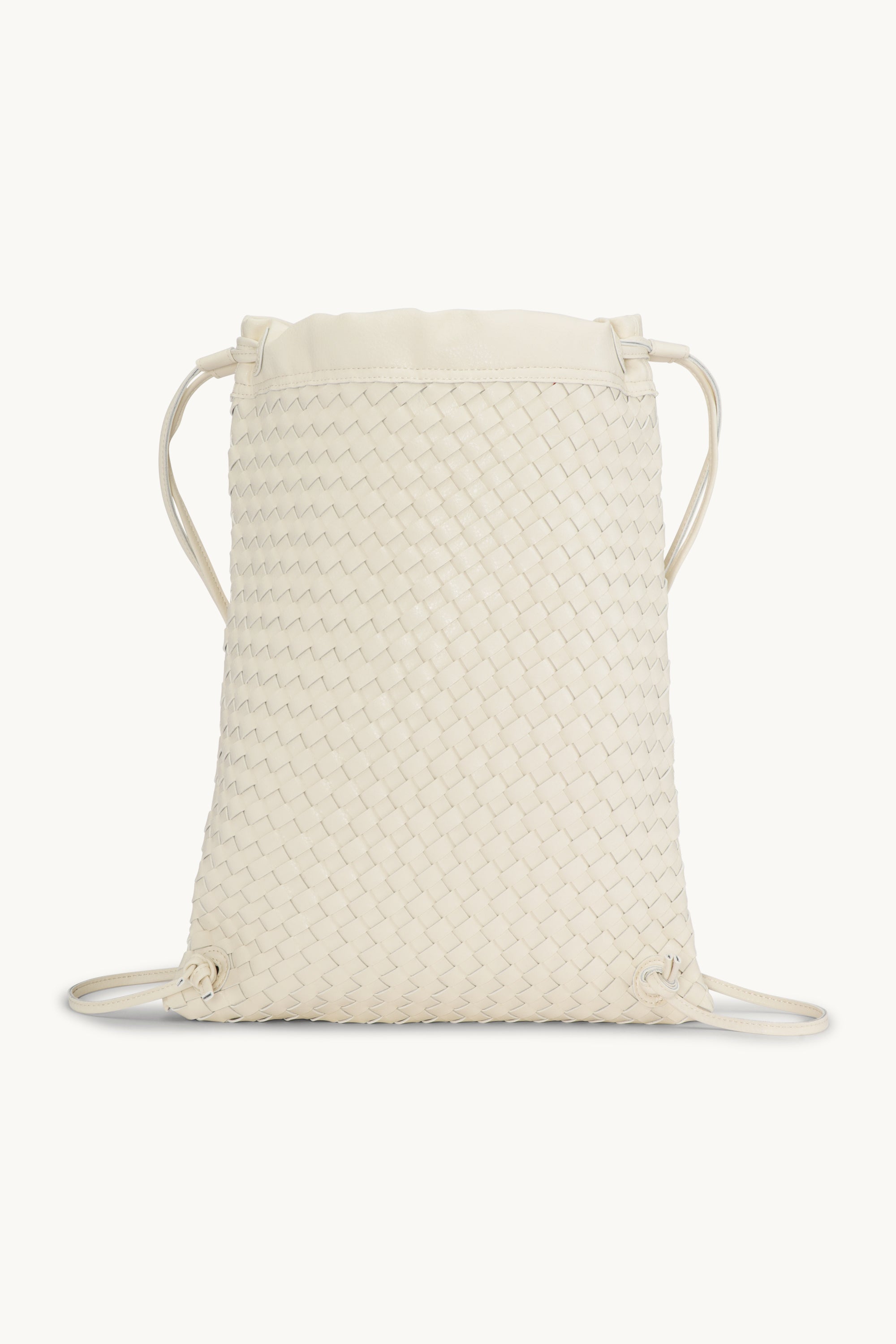 Sac à dos à ficelle - Blanc d'œuf argenté
