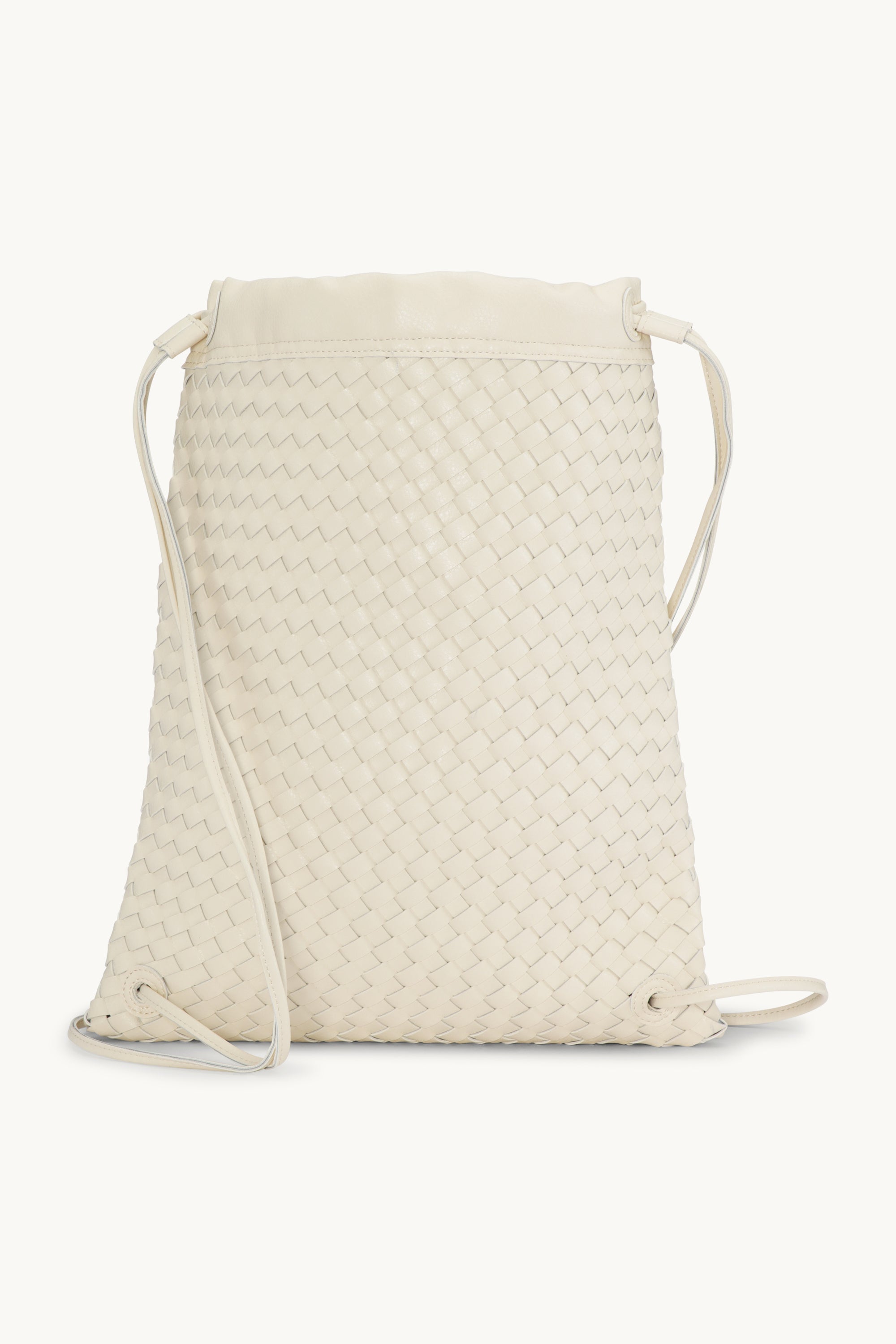 Sac à dos à ficelle - Blanc d'œuf argenté