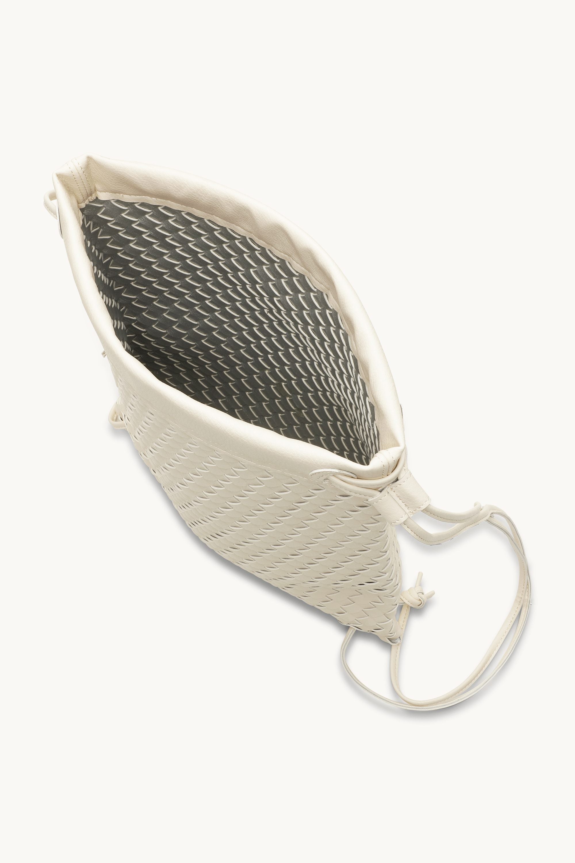 Sac à dos à ficelle - Blanc d'œuf argenté