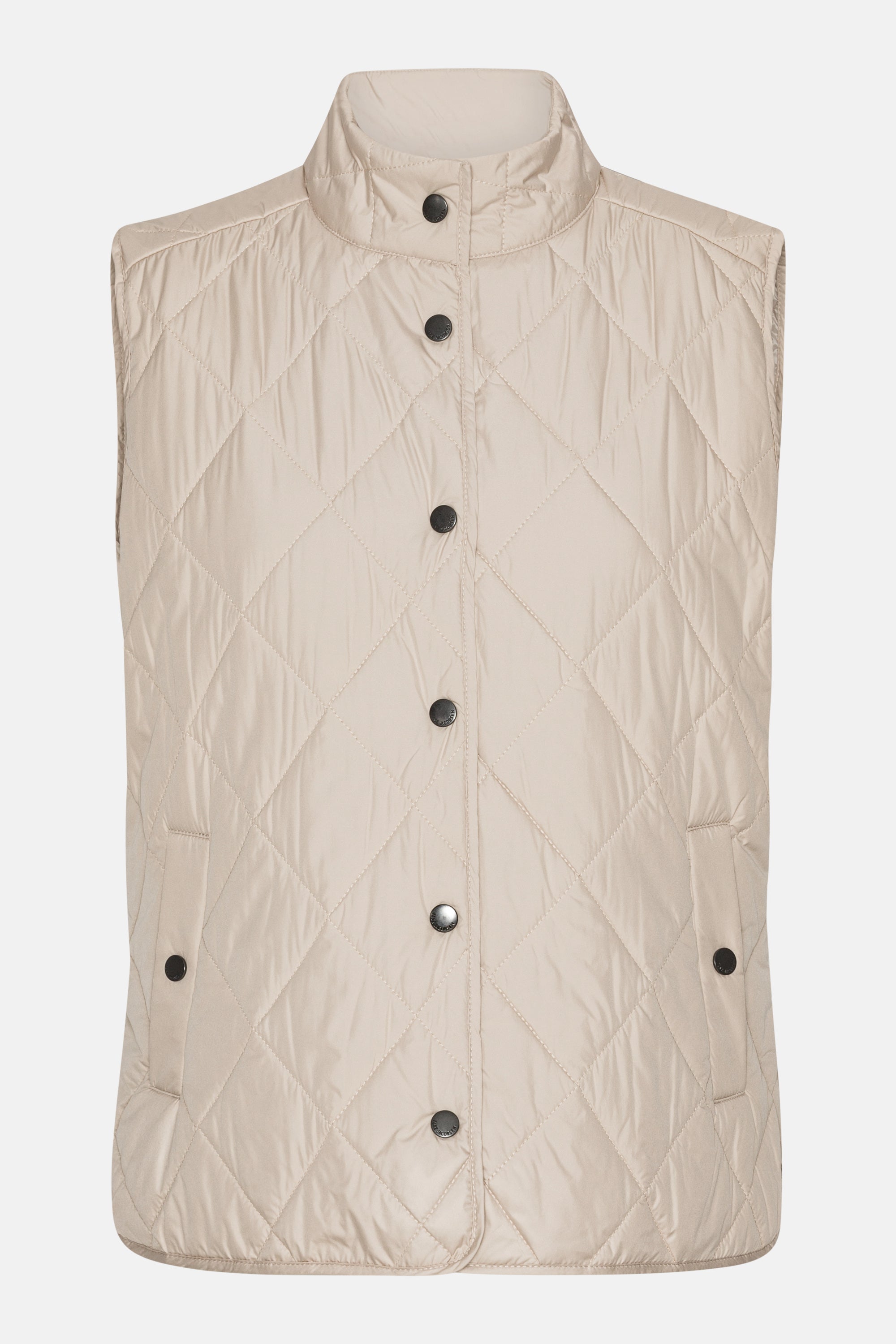 Quilted Short Vest - Light camel