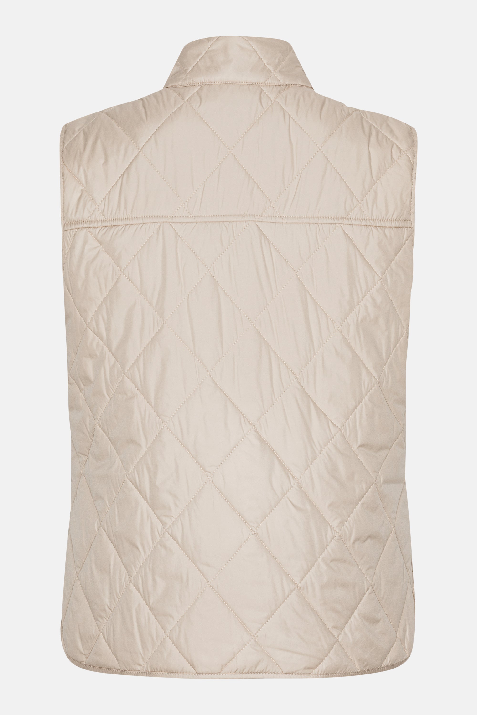 Quilted Short Vest - Light camel