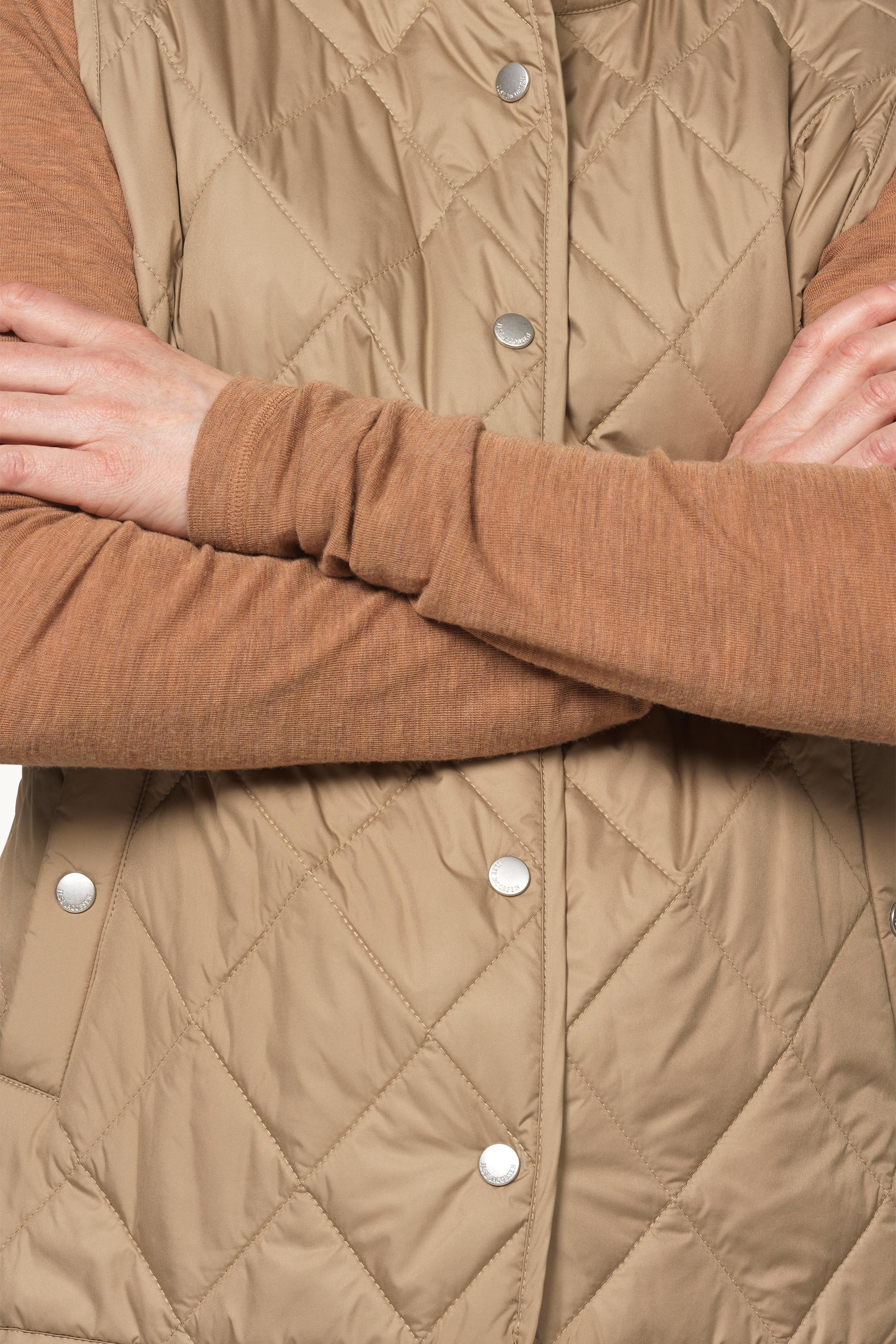 Quilted Short Vest - Sepia Tint