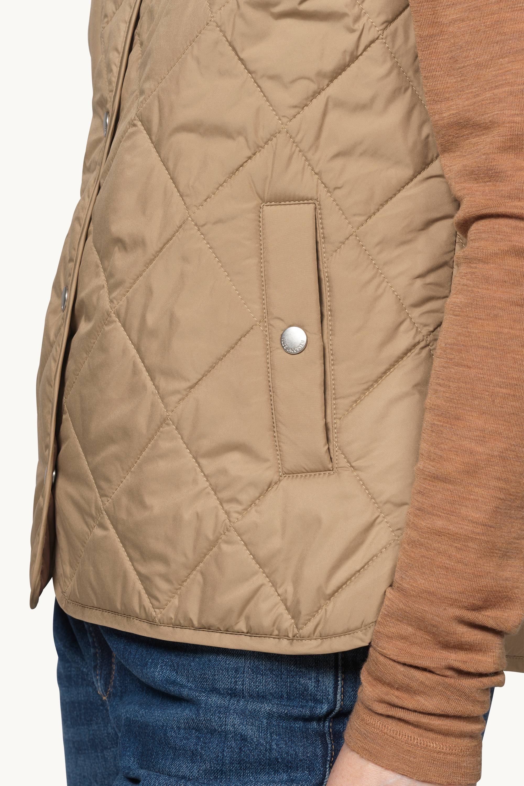 Quilted Short Vest - Sepia Tint
