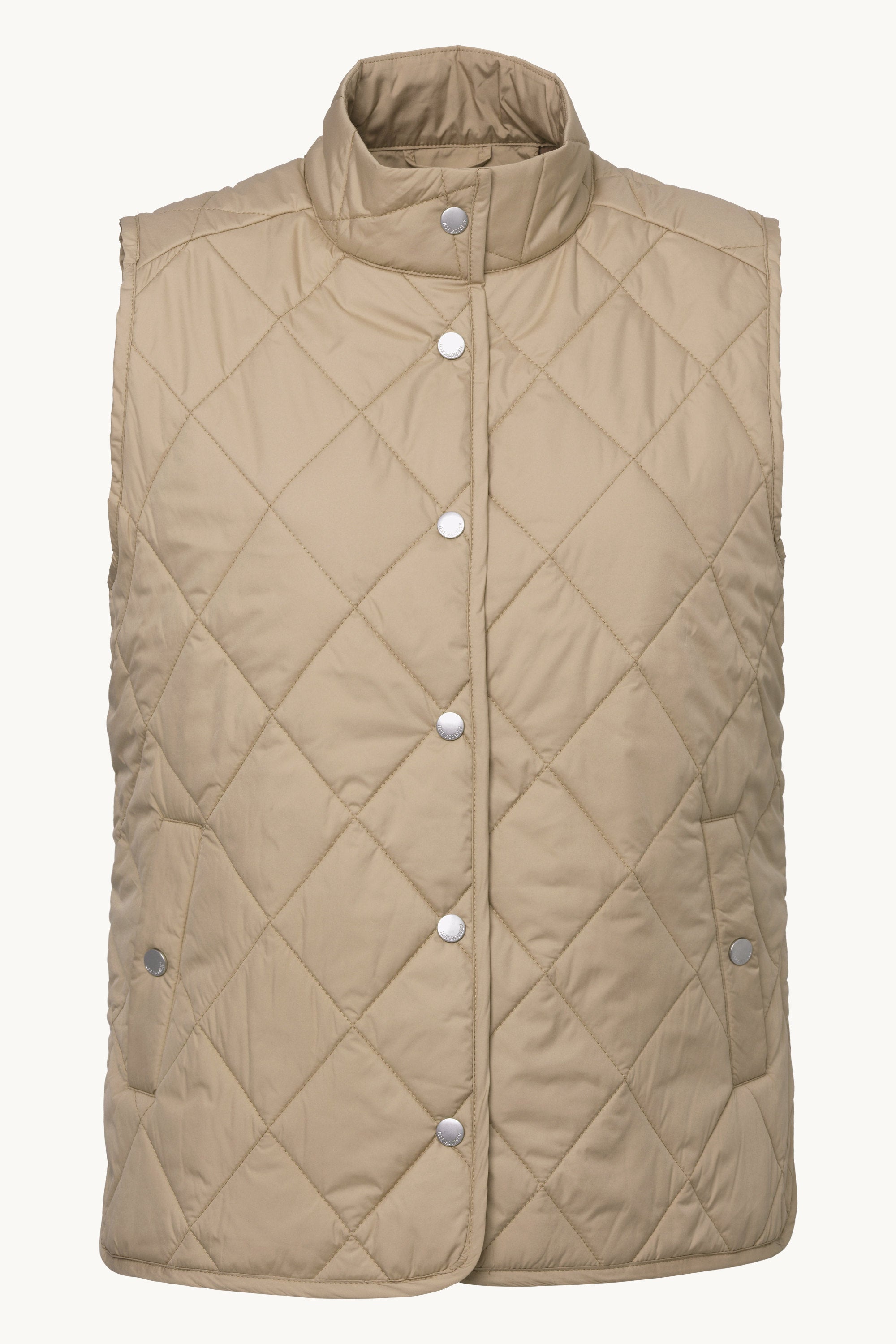 Quilted Short Vest - Sepia Tint