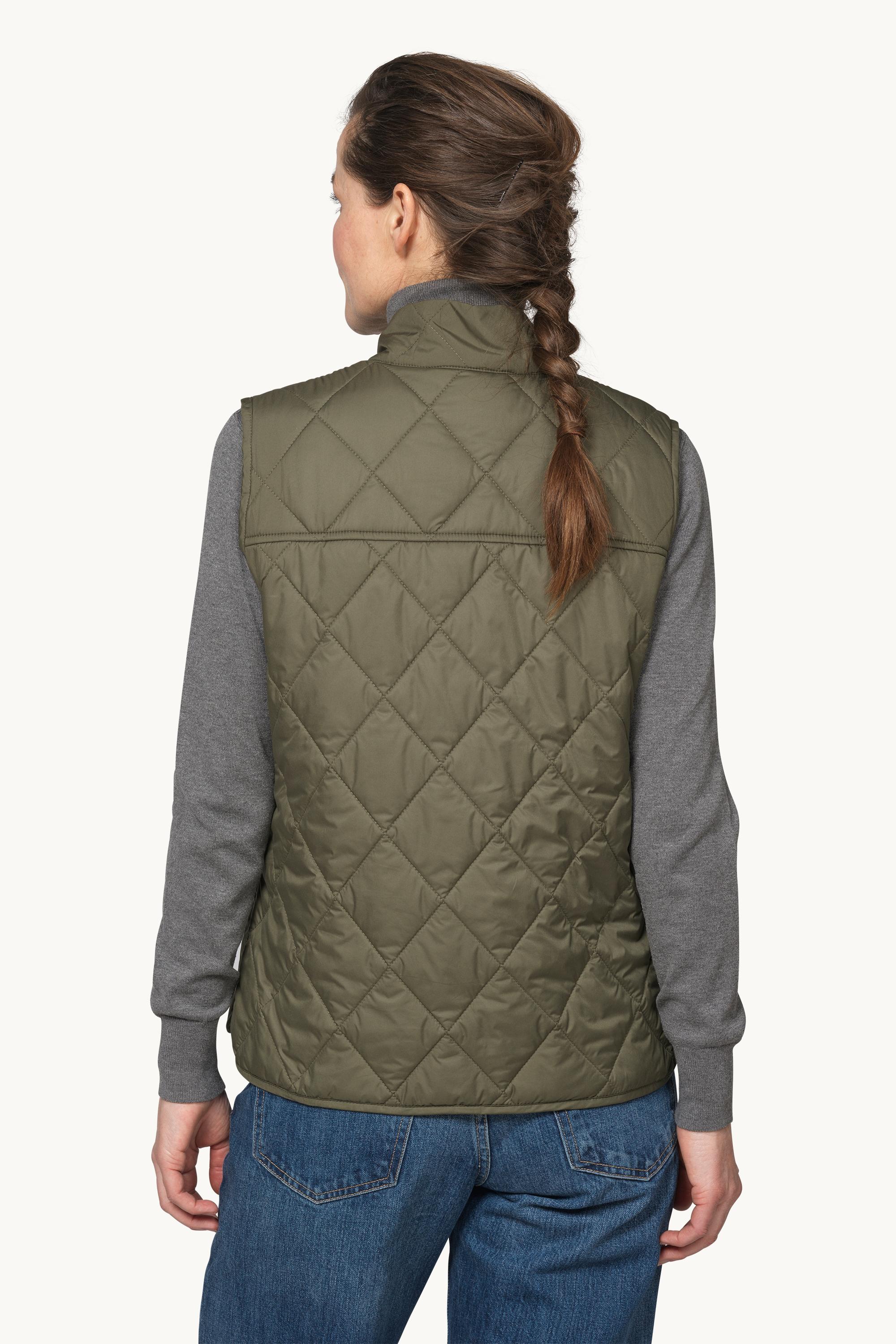 Quilted Short Vest - Army