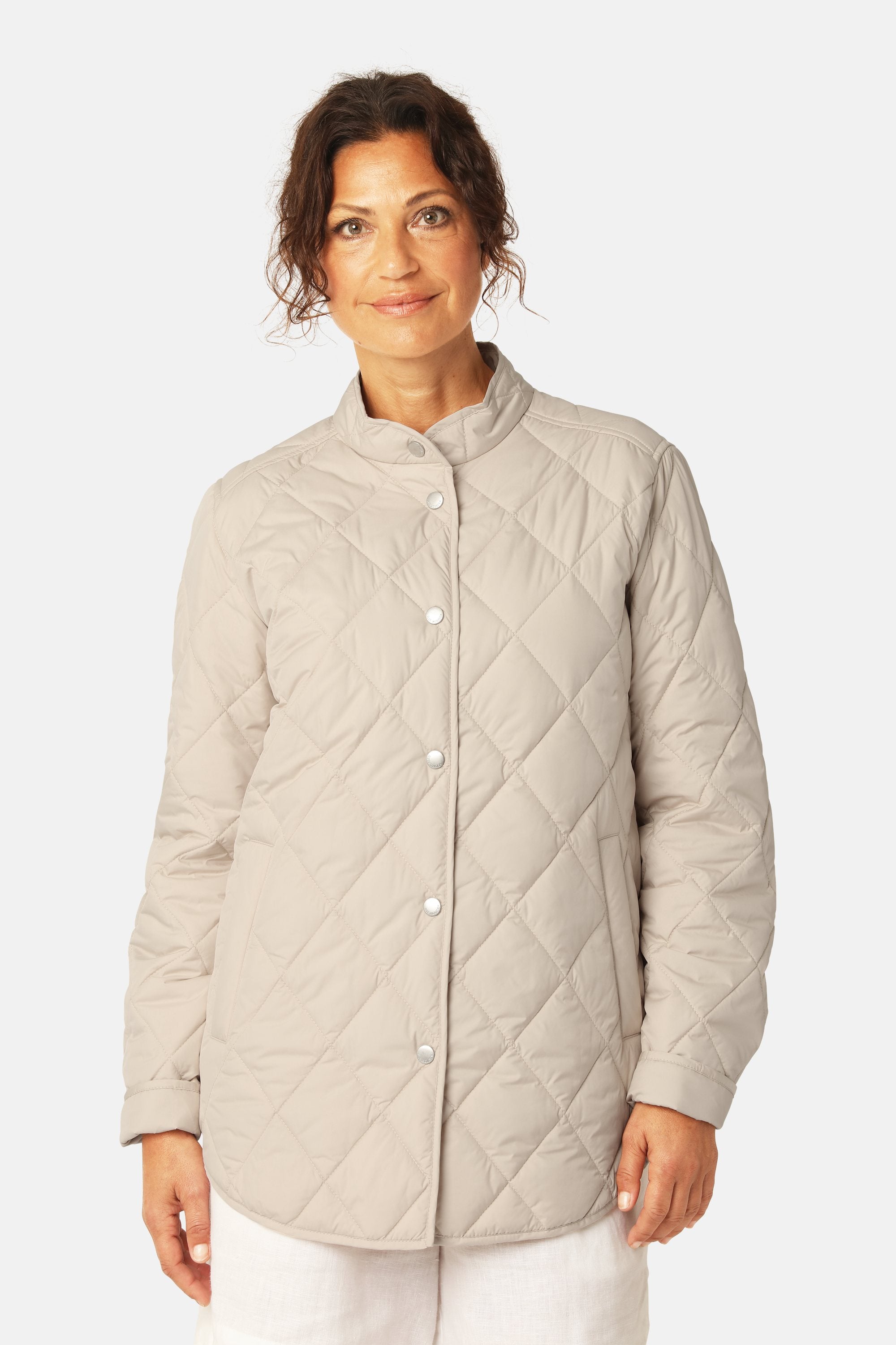 Quilted Shirt Jacket - Light Camel