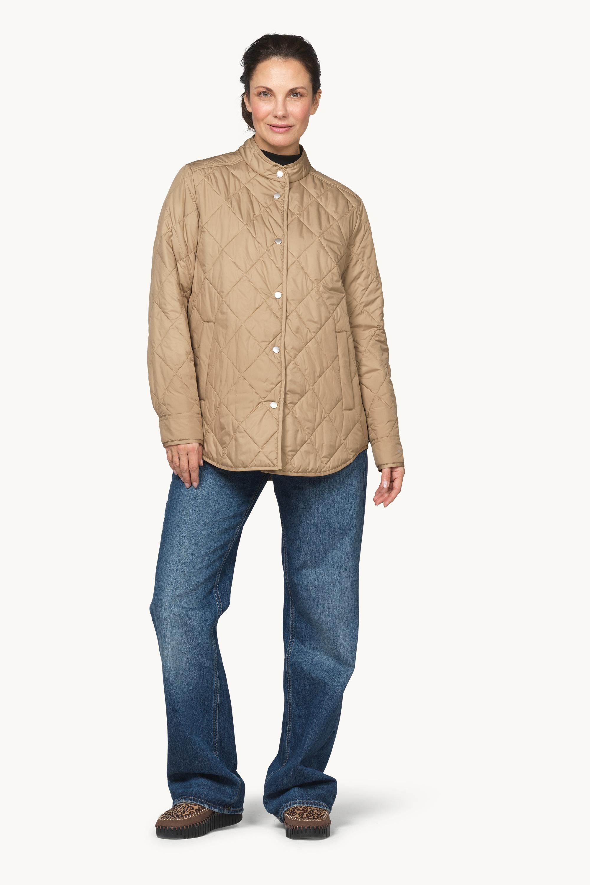 Quilted Shirt Jacket - Sepia Tint