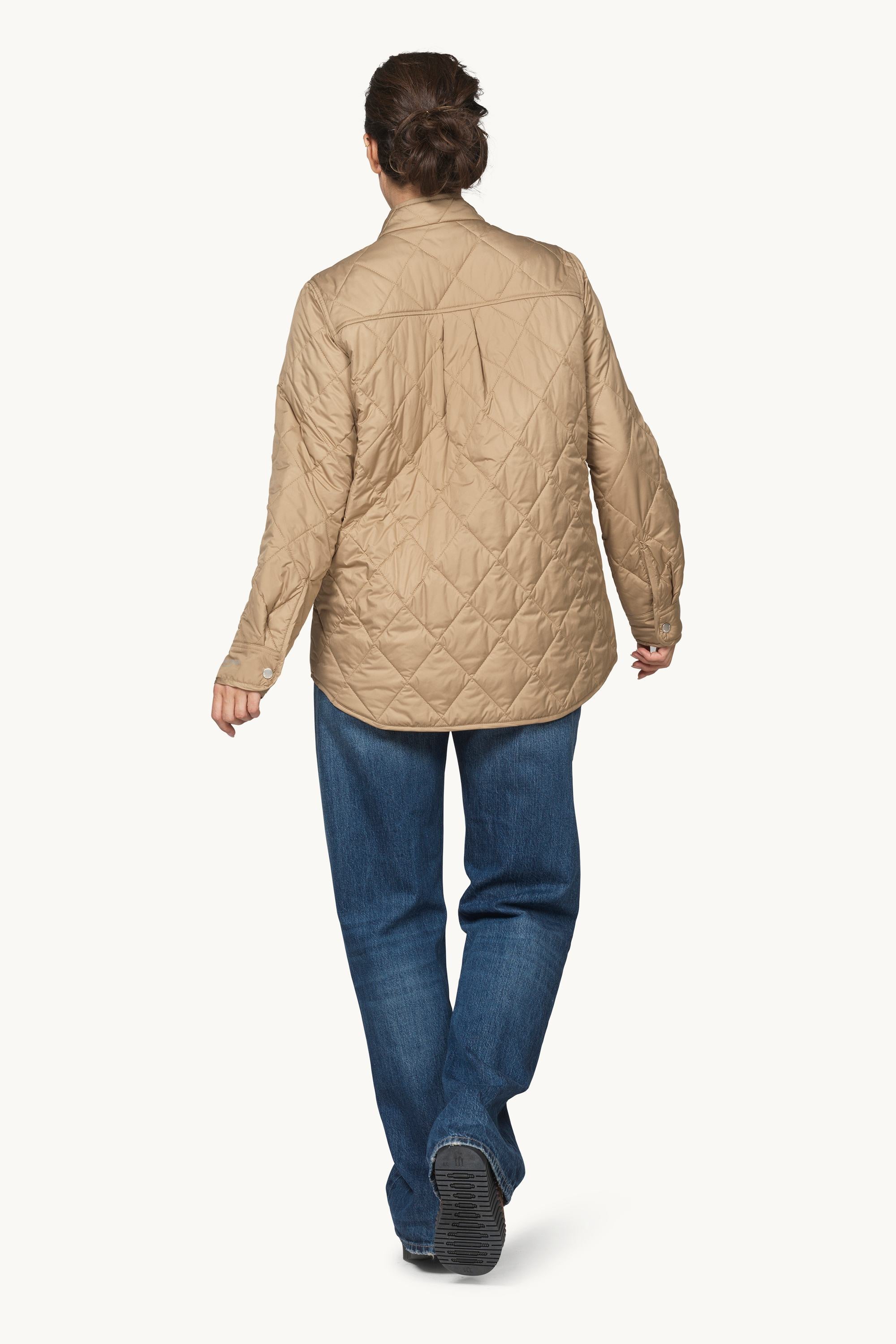 Quilted Shirt Jacket - Sepia Tint