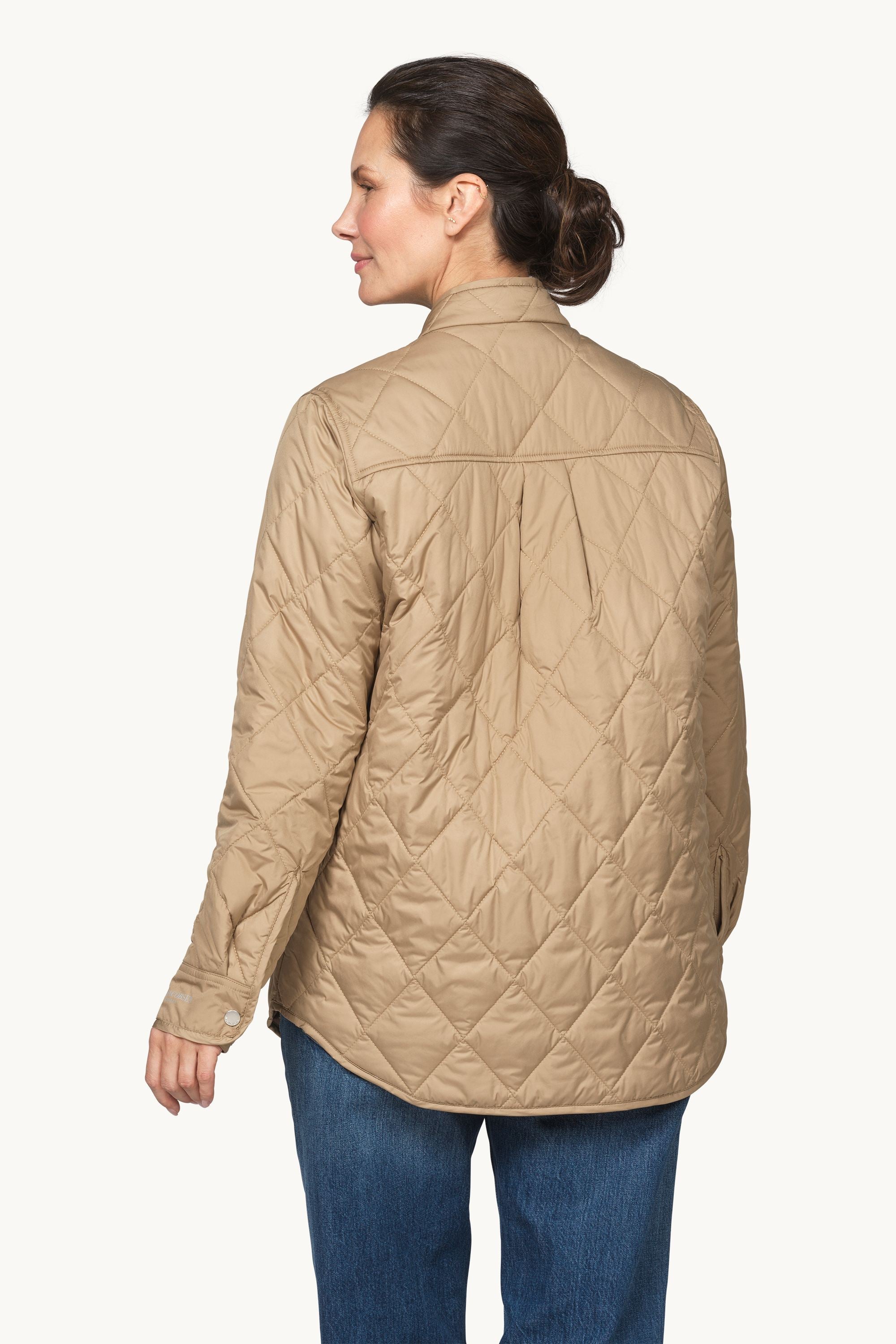 Quilted Shirt Jacket - Sepia Tint