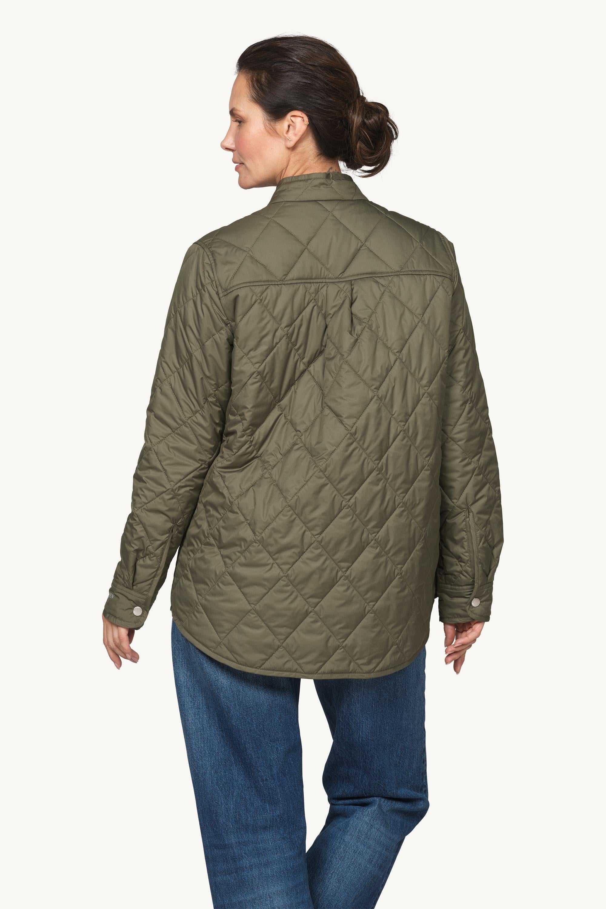 Quilted Shirt Jacket - Army