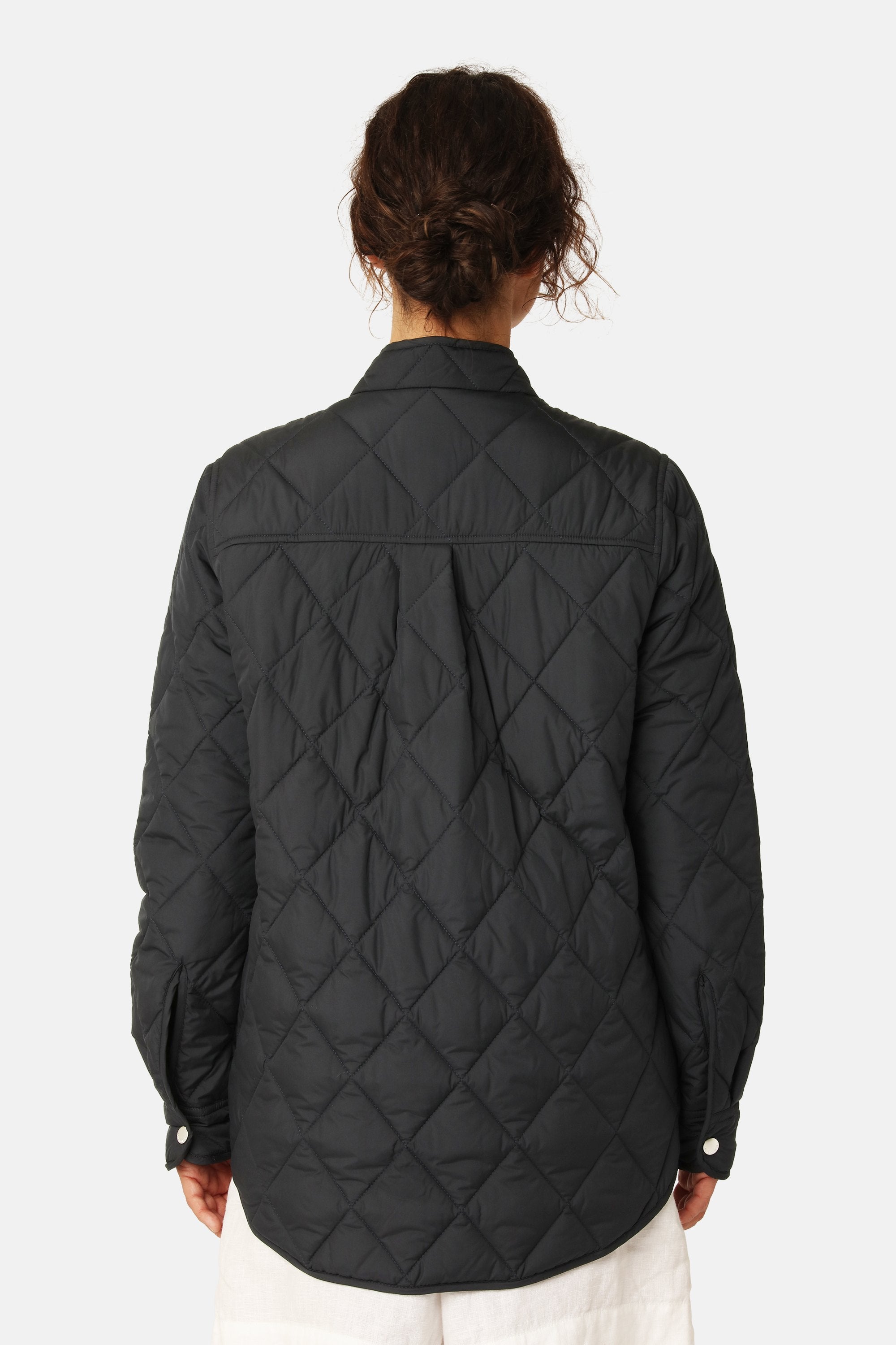 Quilted Shirt Jacket - Dark Indigo