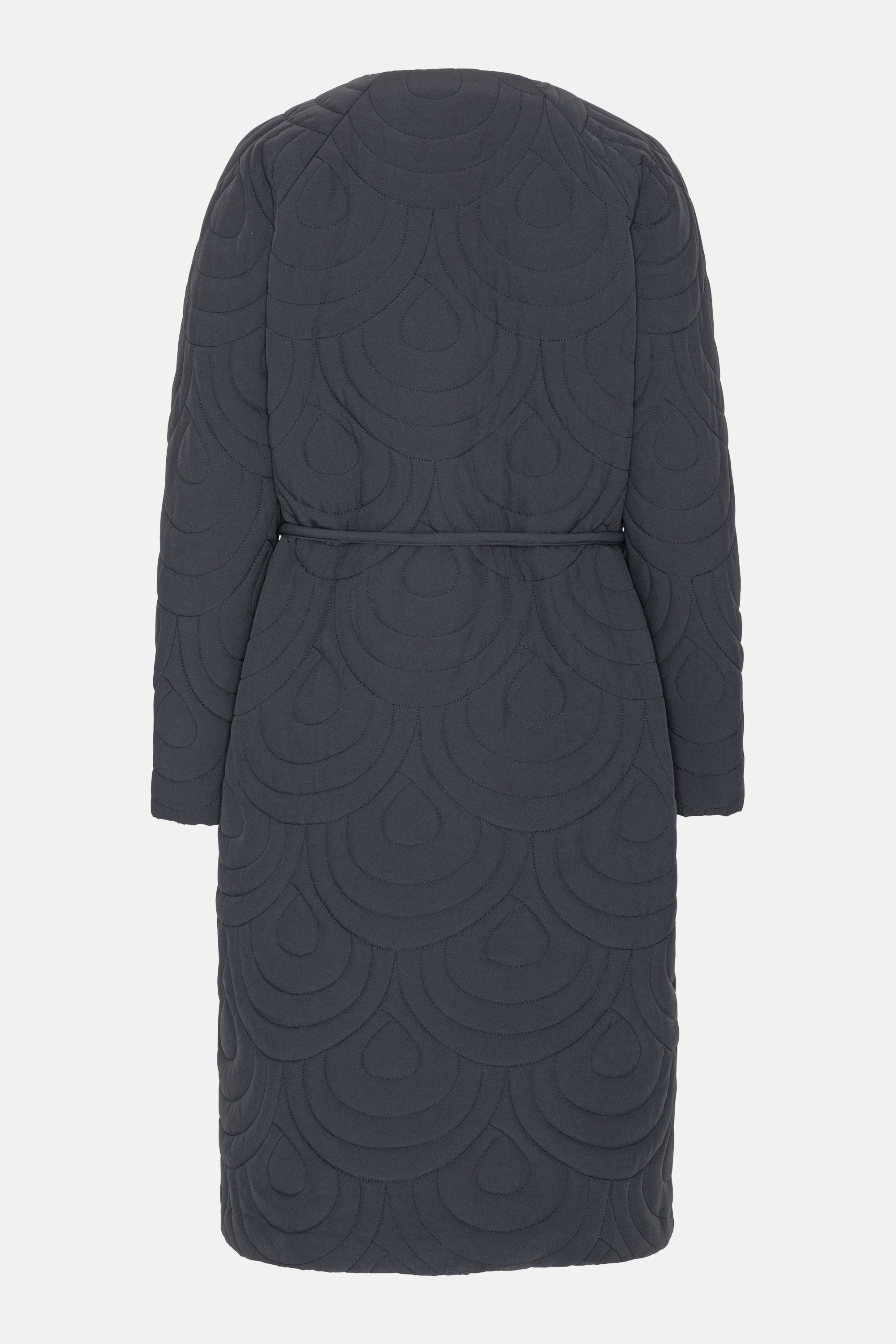 Long Quilted Jacket - Dark Indigo