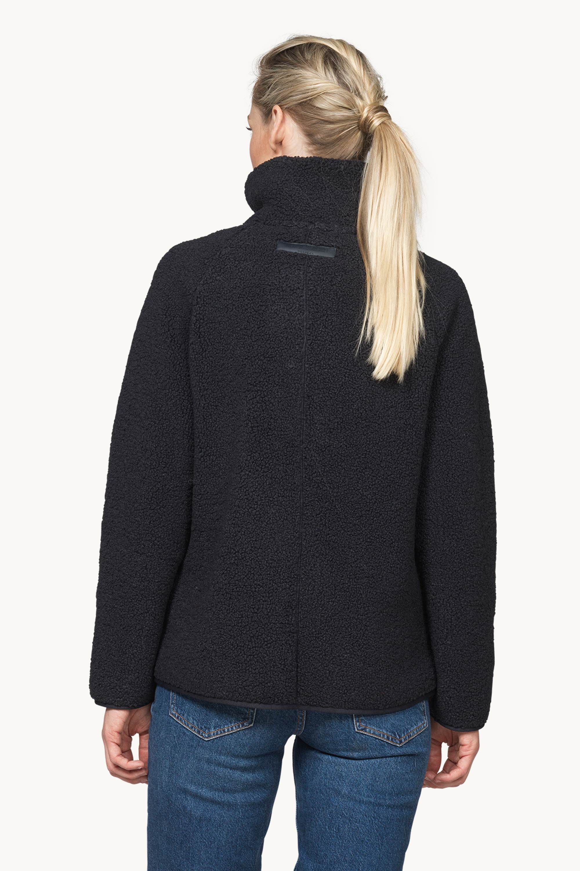 Short Pile Jacket with Zipper - Dark Indigo