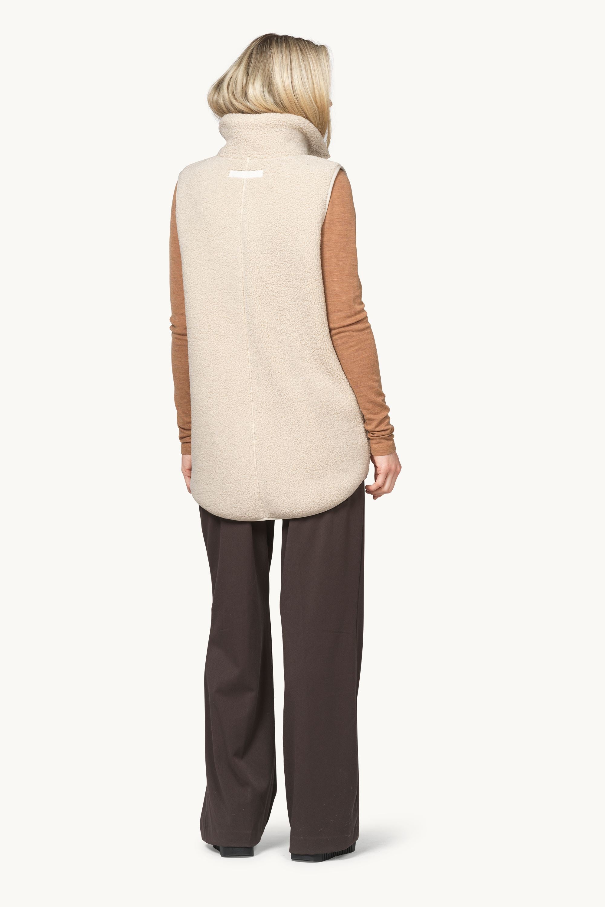Long Pile Vest with Zipper - Kit