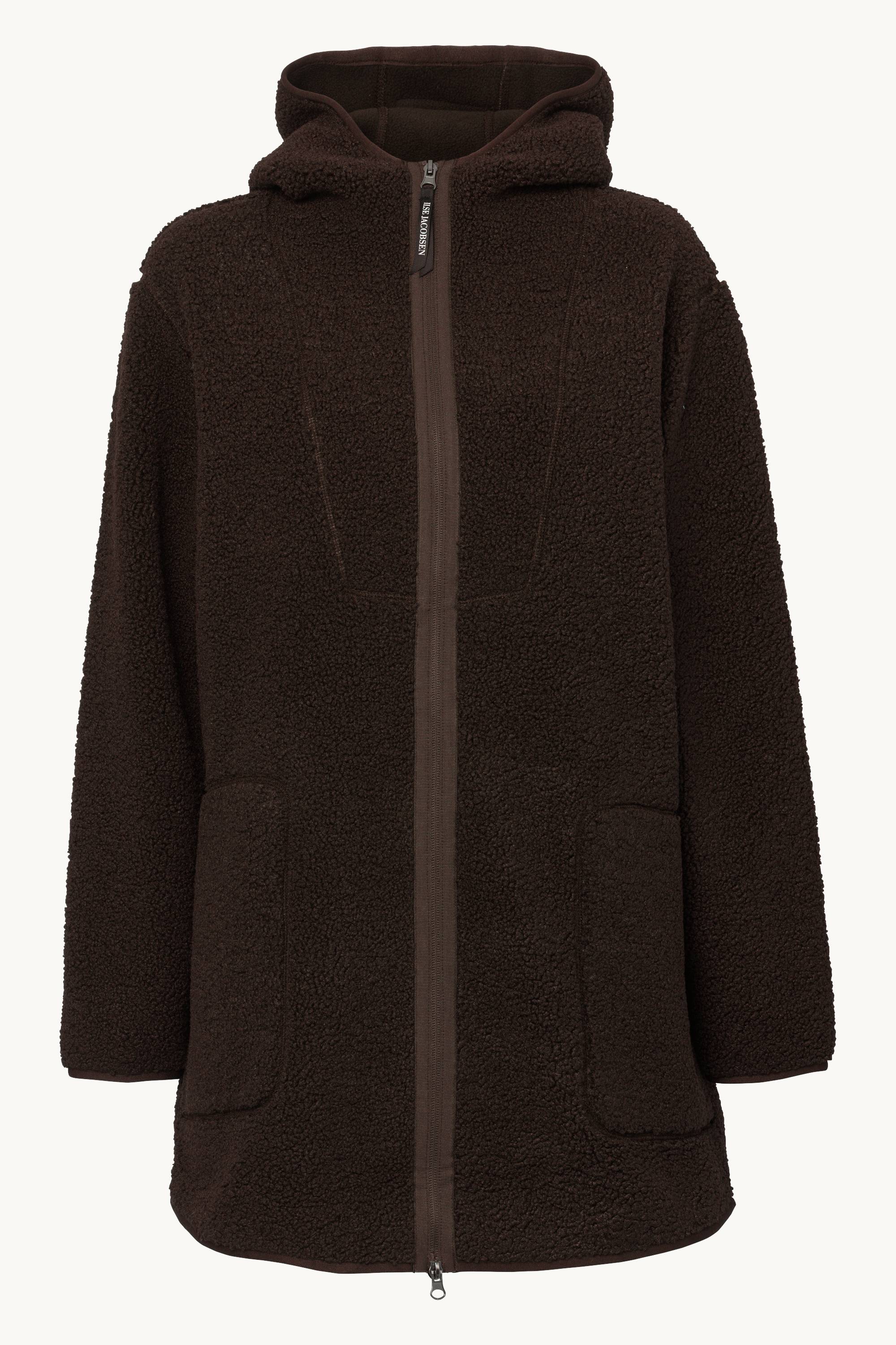 Bonded Pile Jacket with Hood - Chocolate Torte