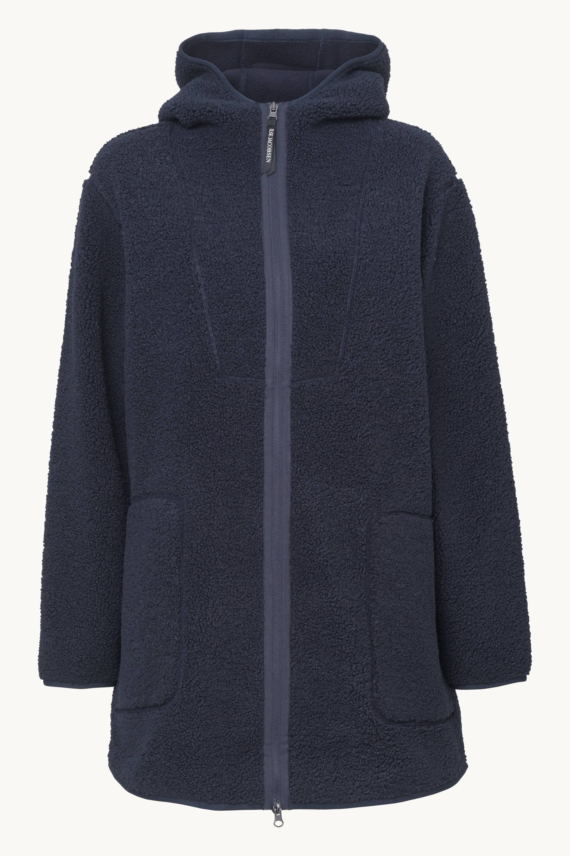 Bonded Pile Jacket with Hood - Dark Indigo