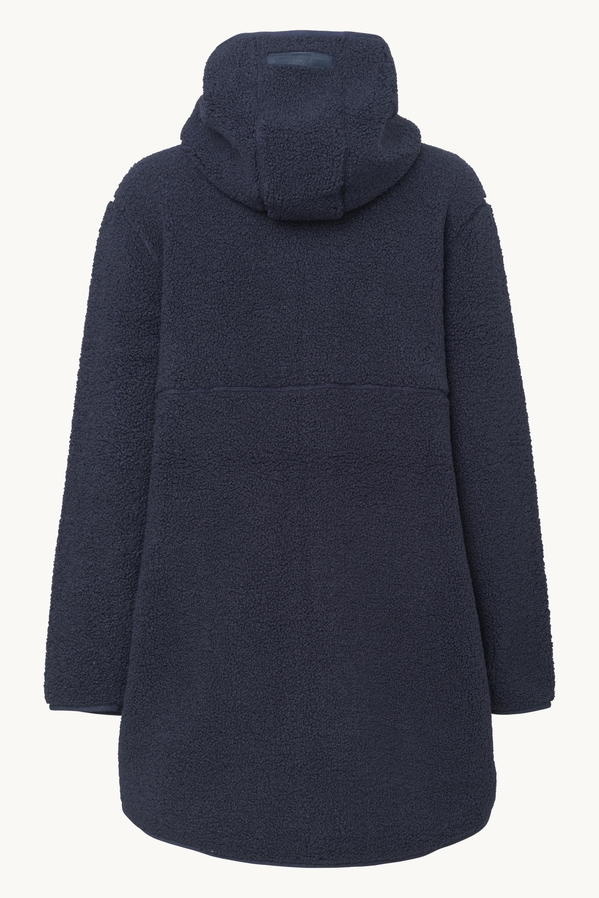Bonded Pile Jacket with Hood - Dark Indigo