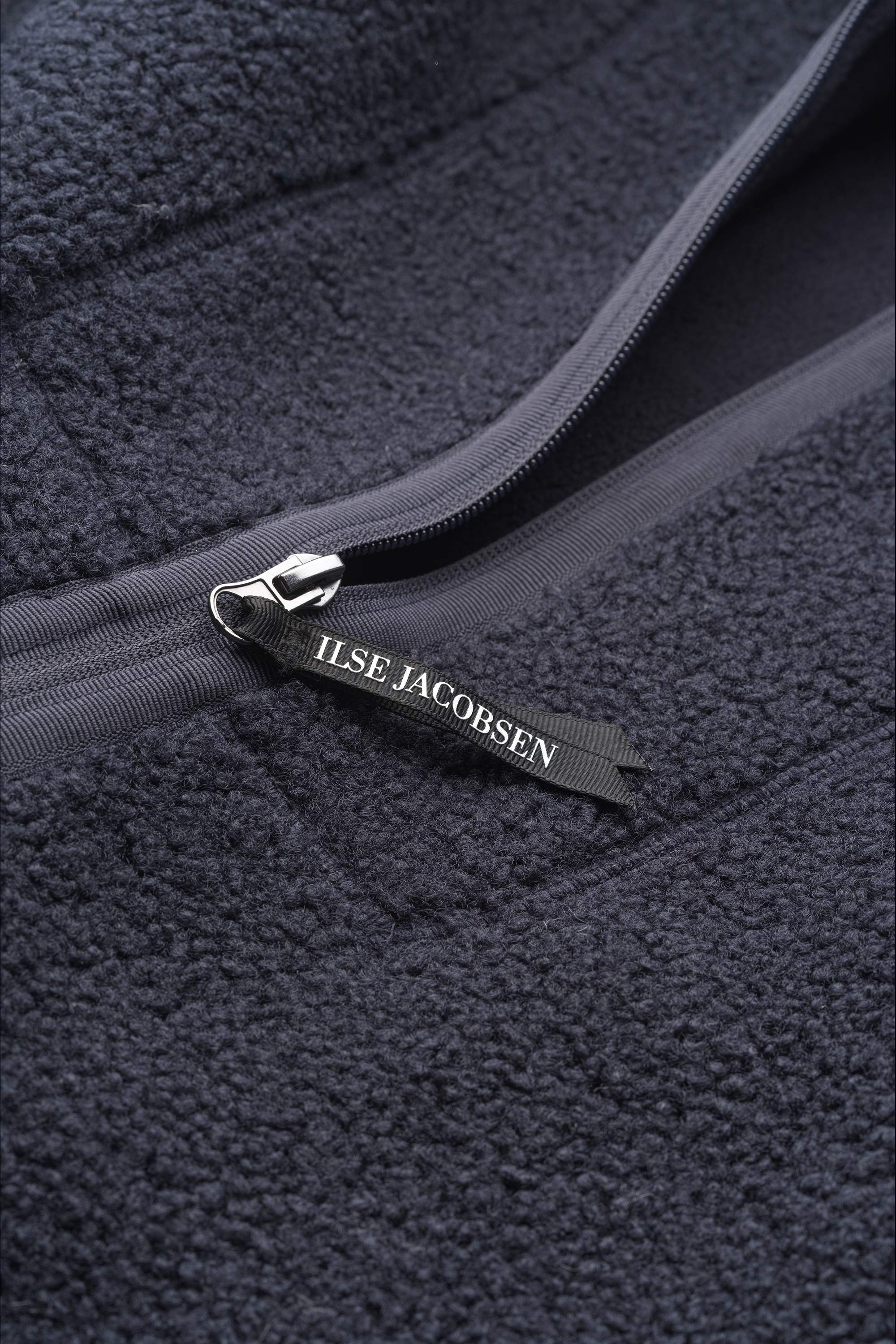 Bonded Pile Jacket with Hood - Dark Indigo