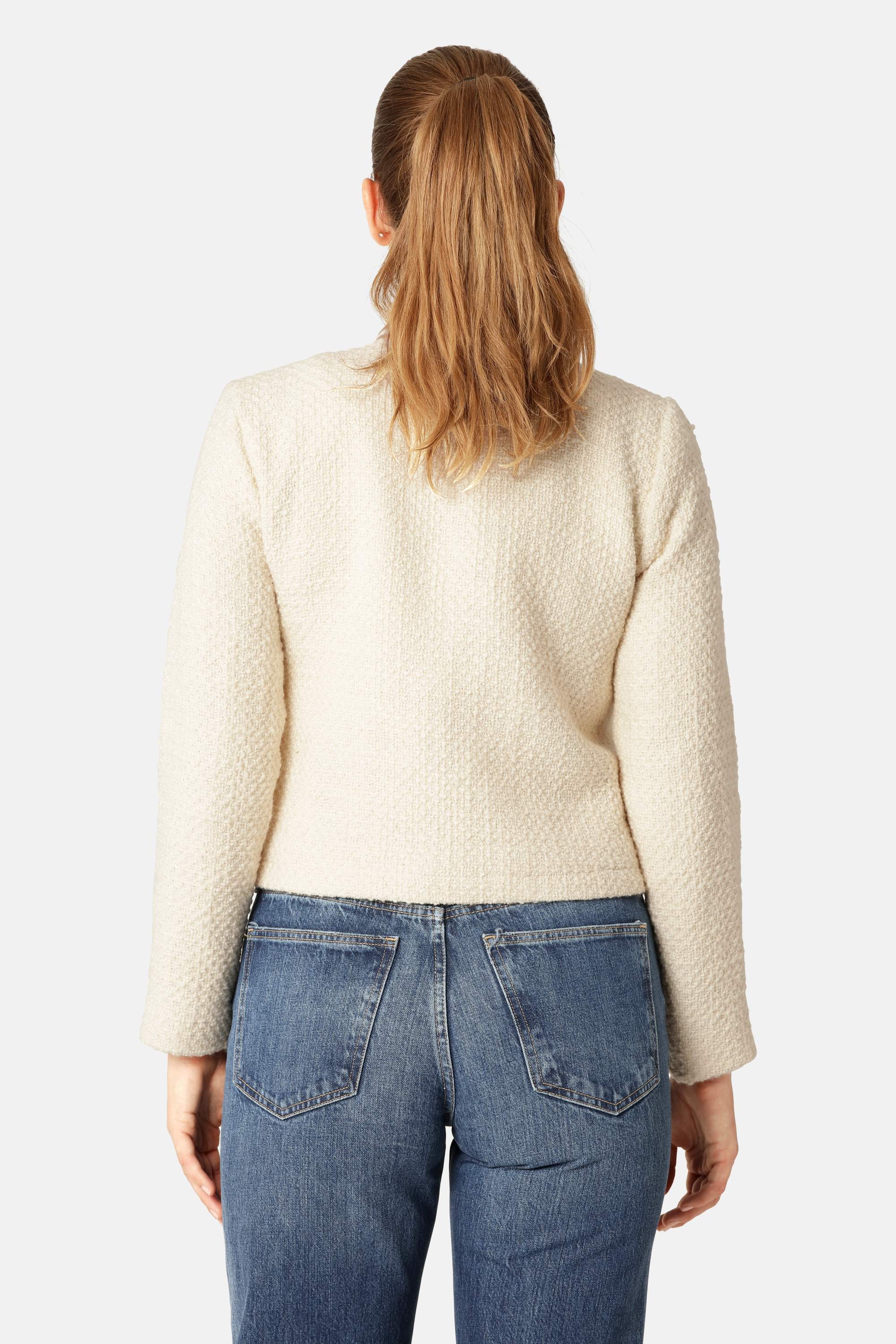 Blouson Bomber en Bouclé - Creme