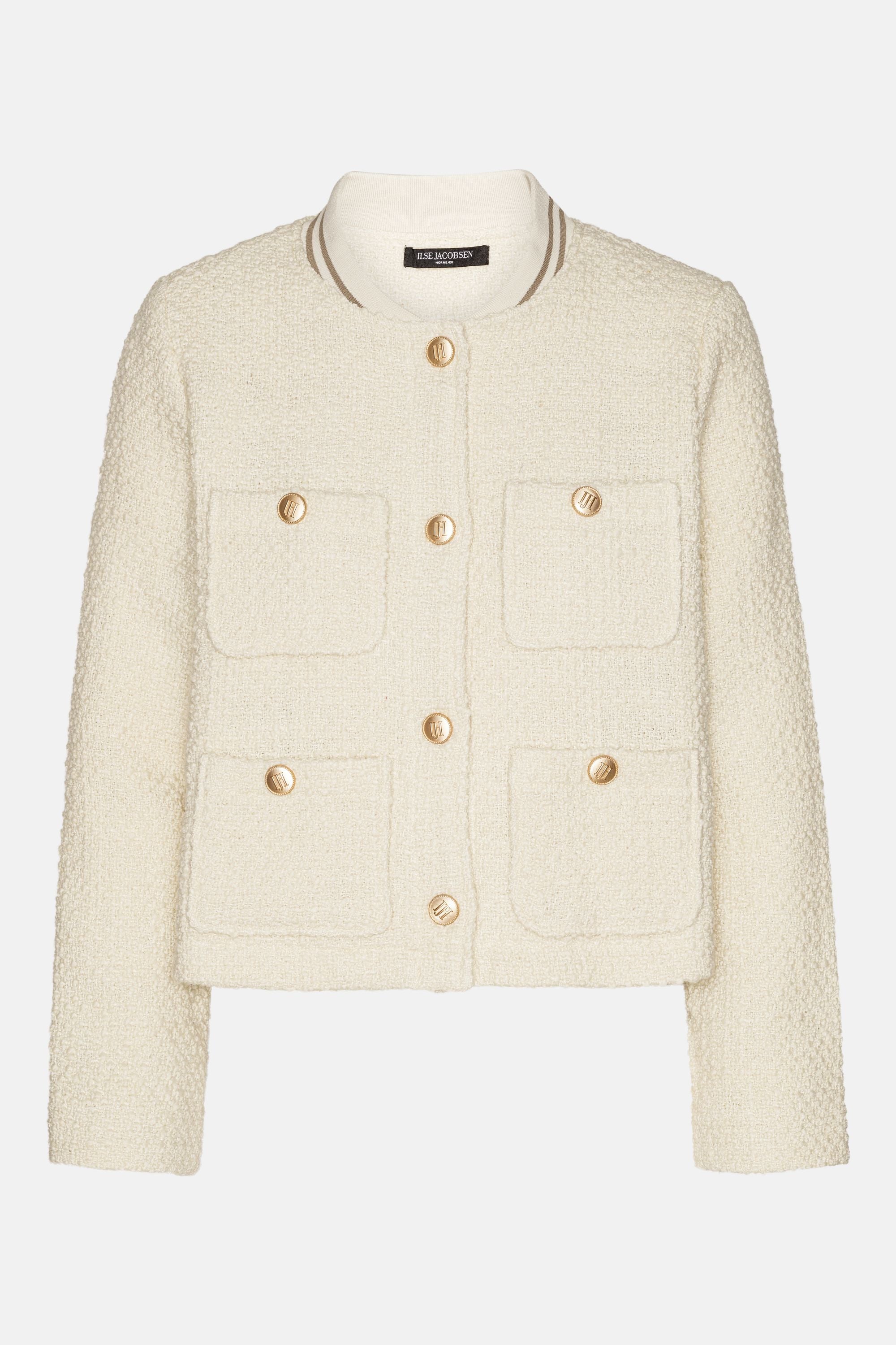 Blouson Bomber en Bouclé - Creme