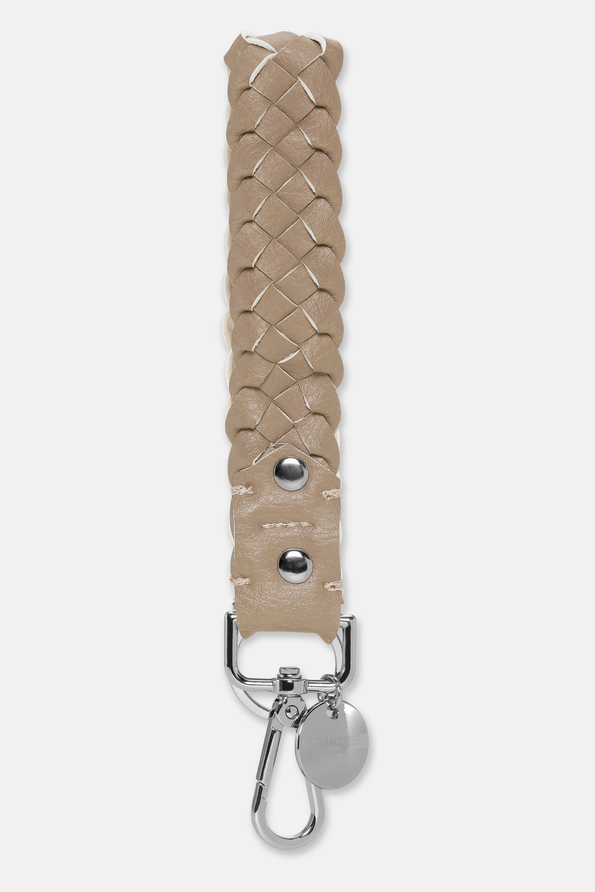 Braided Keychain - Greige Light Sand