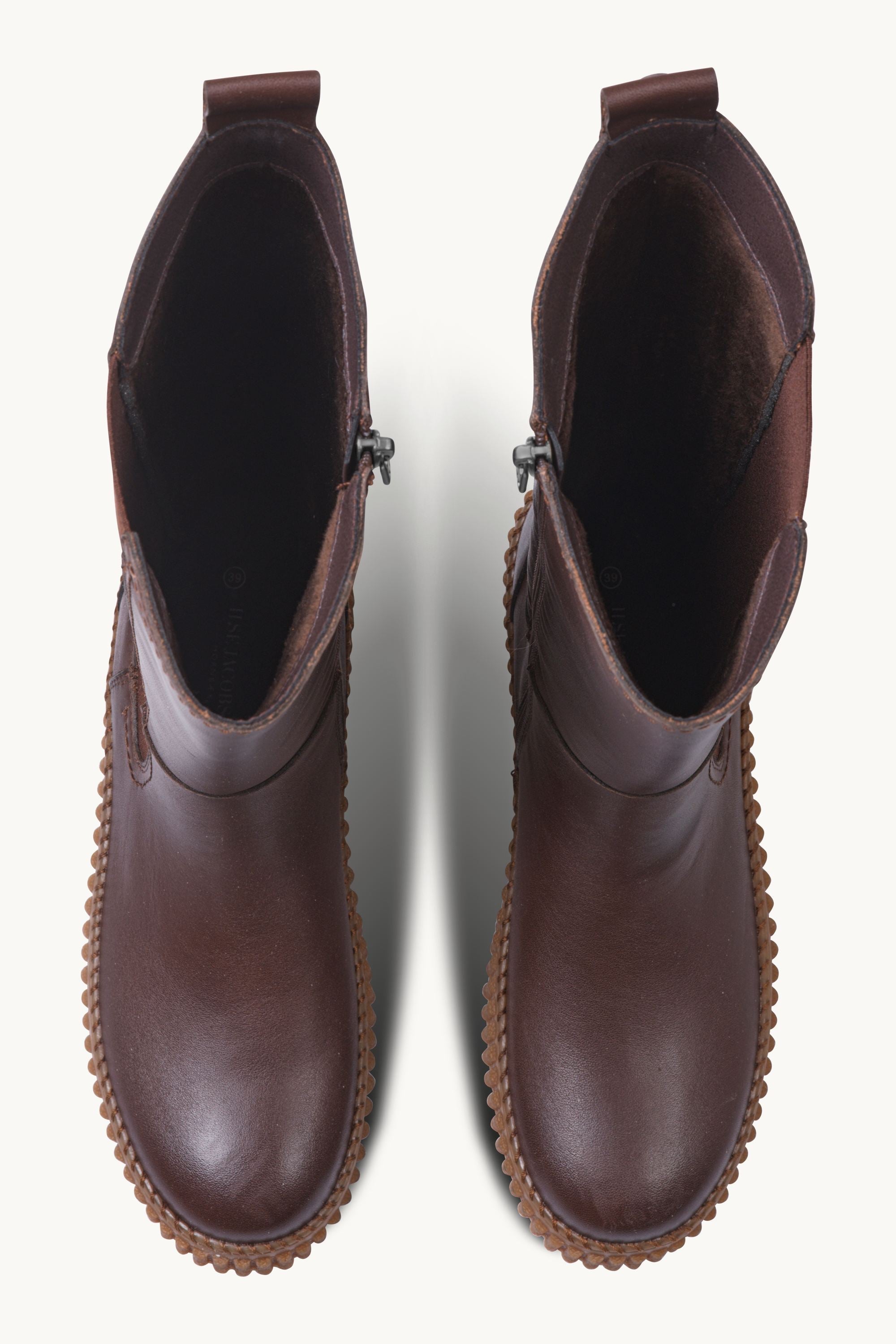 Tall Boots With Elastic - Brown Clay