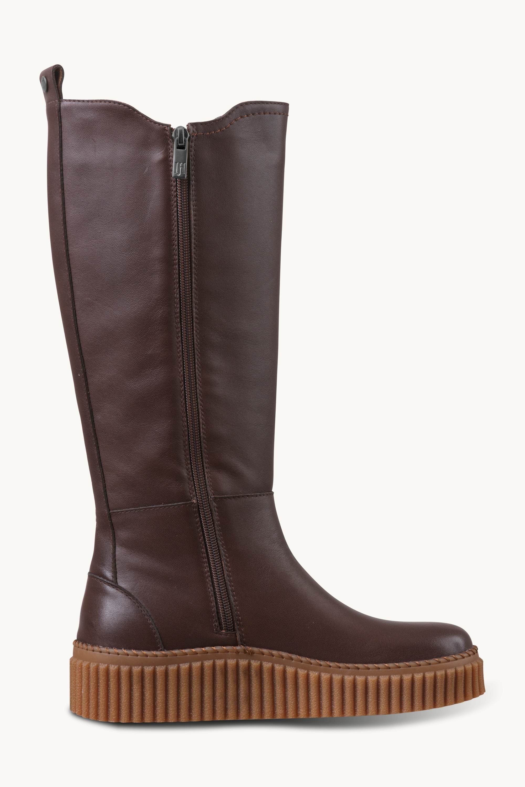 Tall Boots With Elastic - Brown Clay