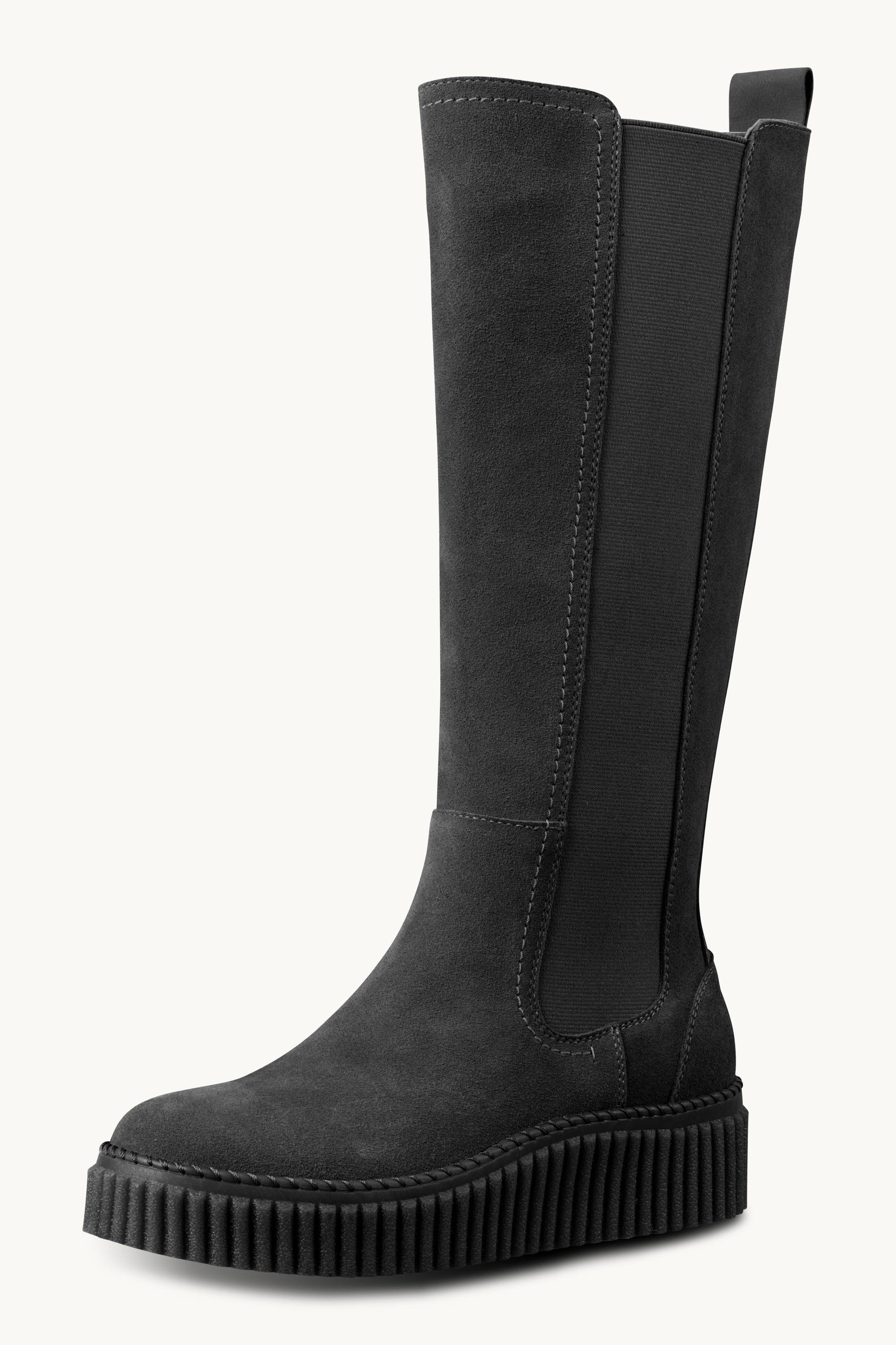 Tall Boots With Elastic - Black Black