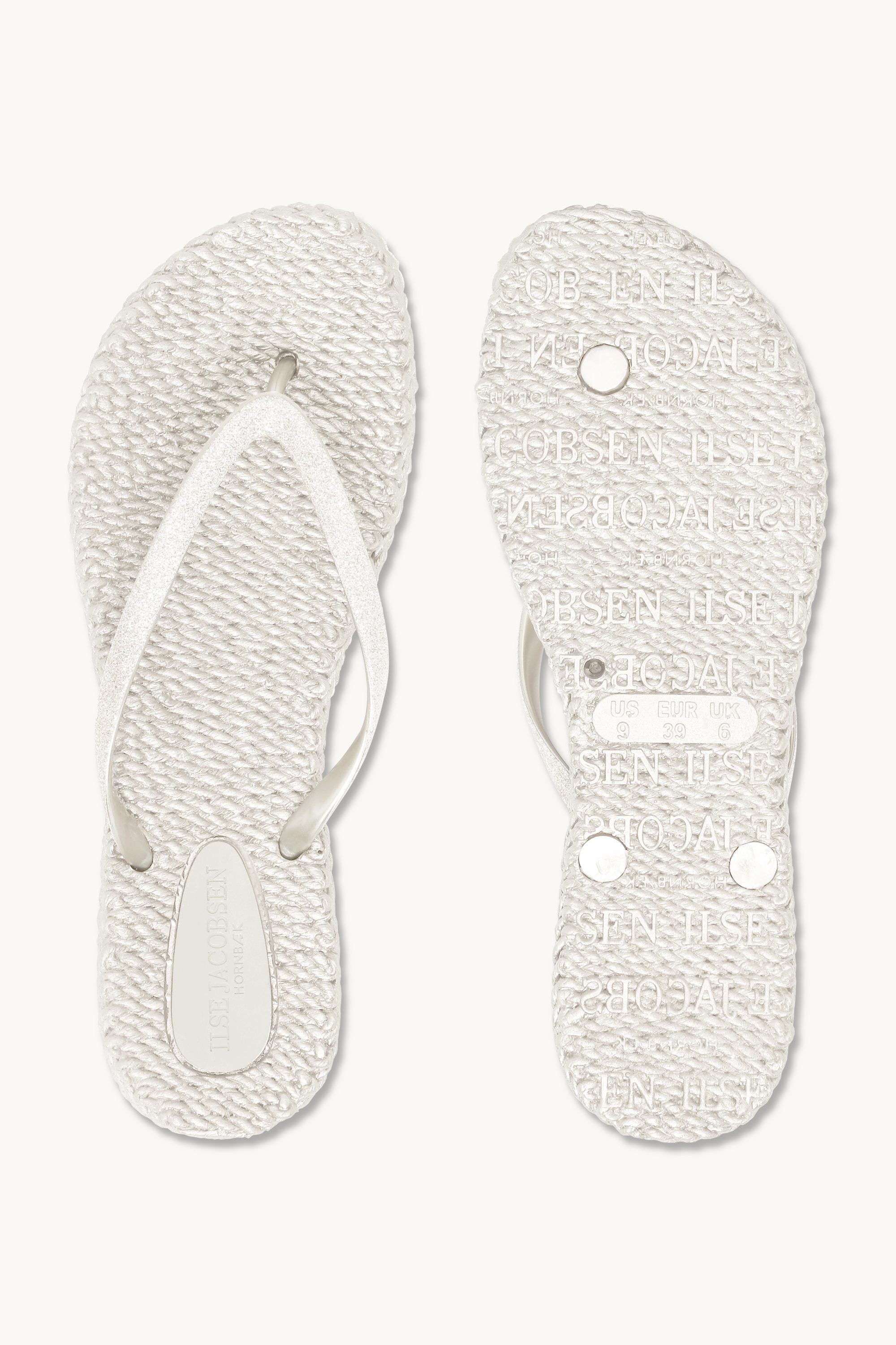 Tongs Glitter - Creme