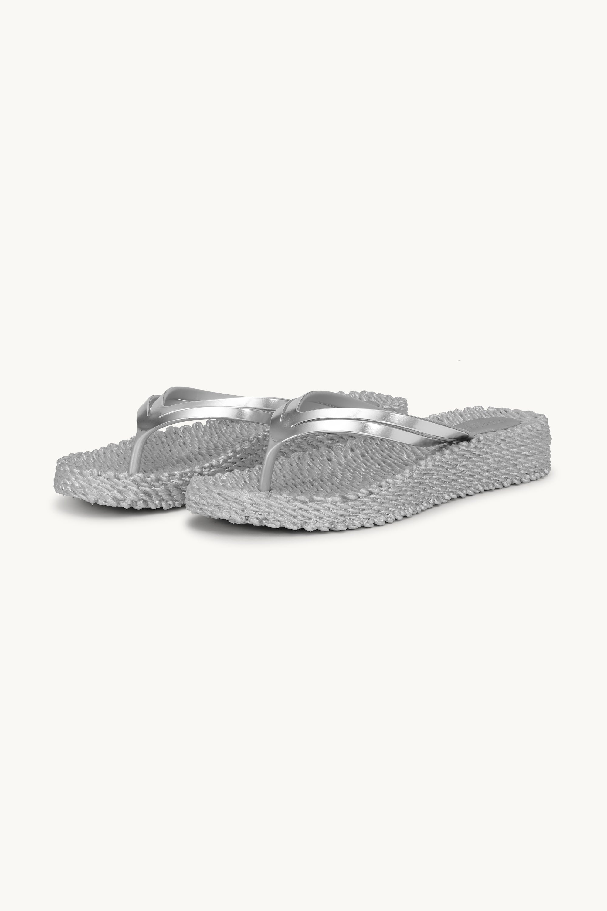 Platform Flip-flops Metallic - Silver