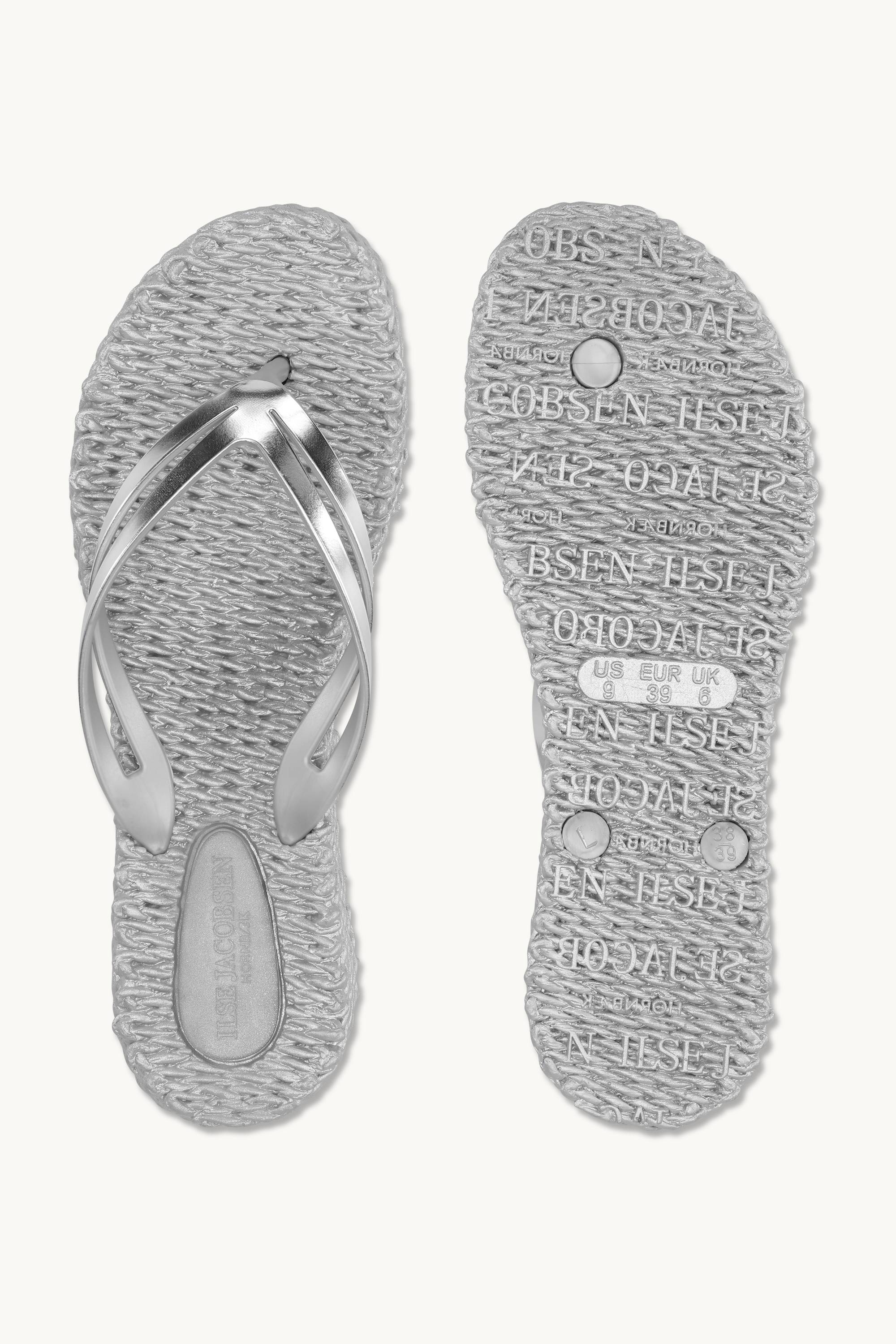 Platform Flip-flops Metallic - Silver