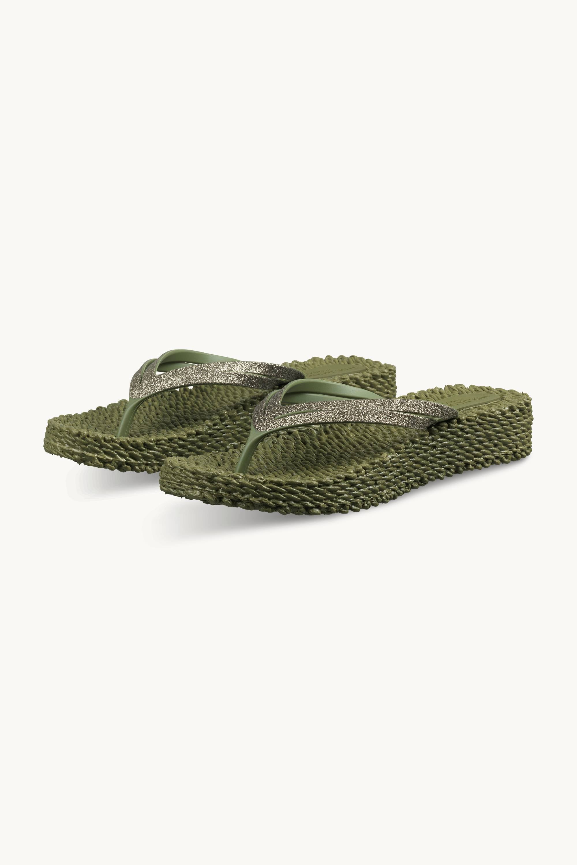 Tongs à Plateforme Pailletées - Sphagnum