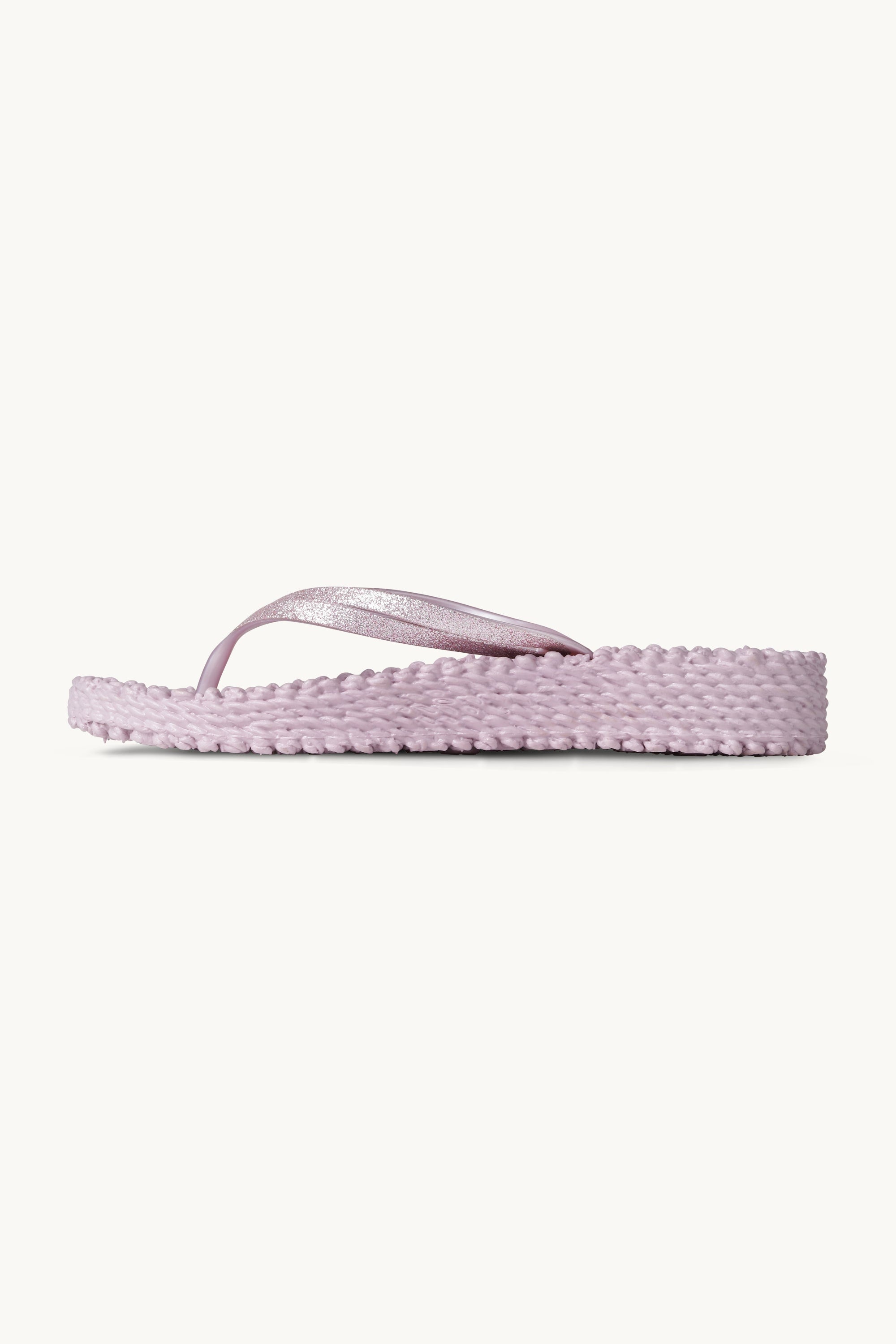 Tongs à Plateforme Pailletées - Mauve Shadows