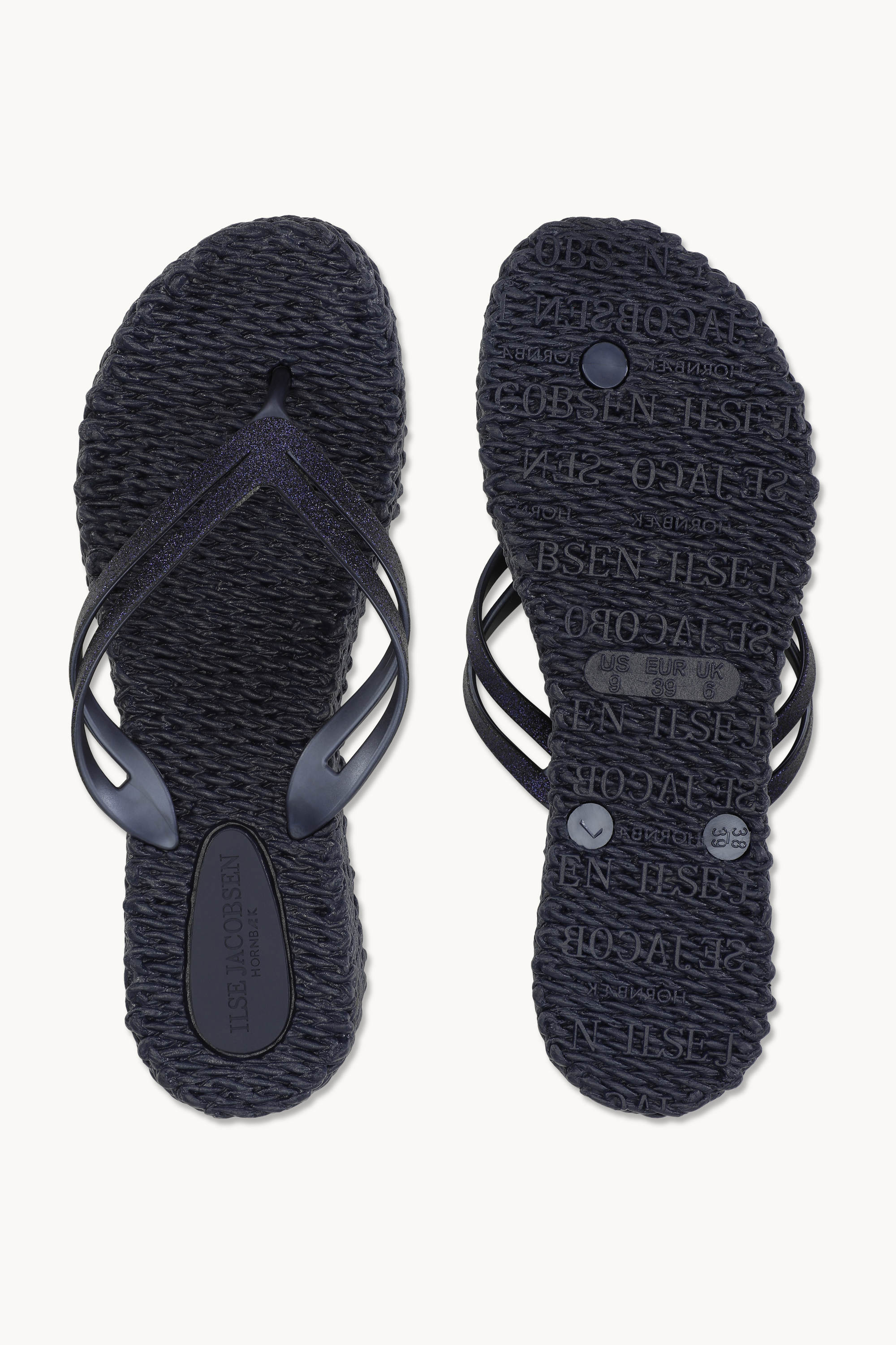 Tongs à Plateforme Pailletées - Indigo
