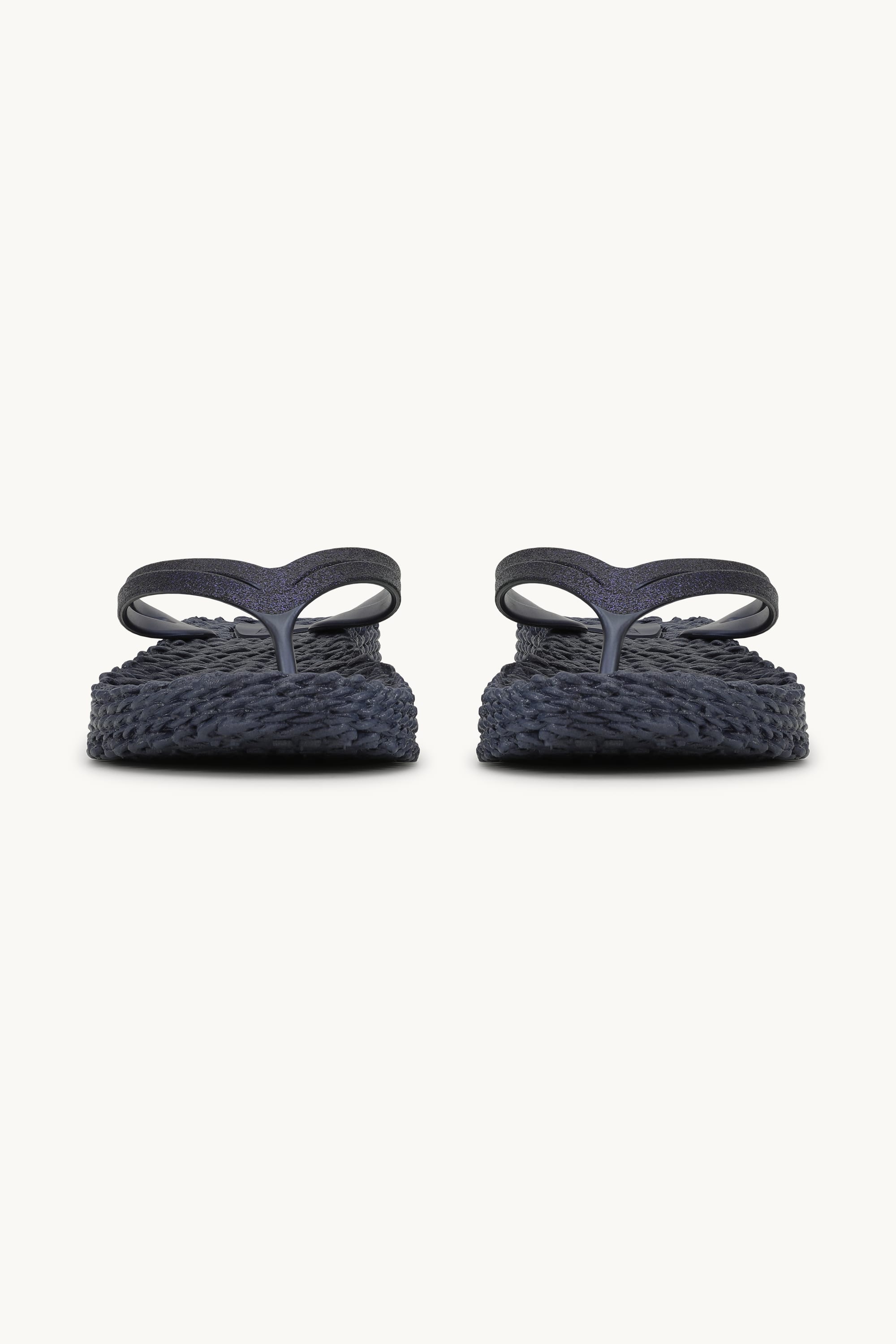 Tongs à Plateforme Pailletées - Indigo