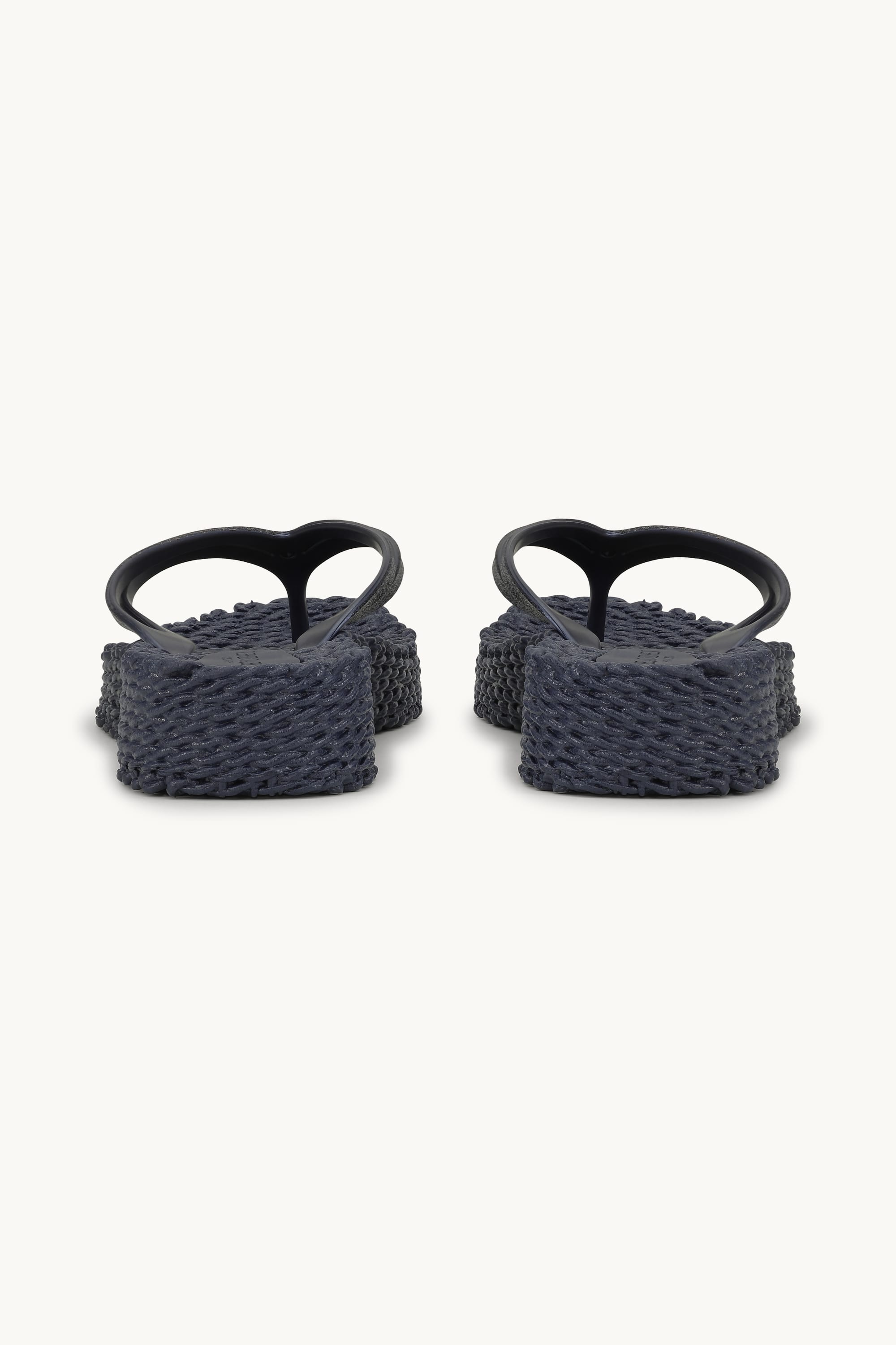 Tongs à Plateforme Pailletées - Indigo