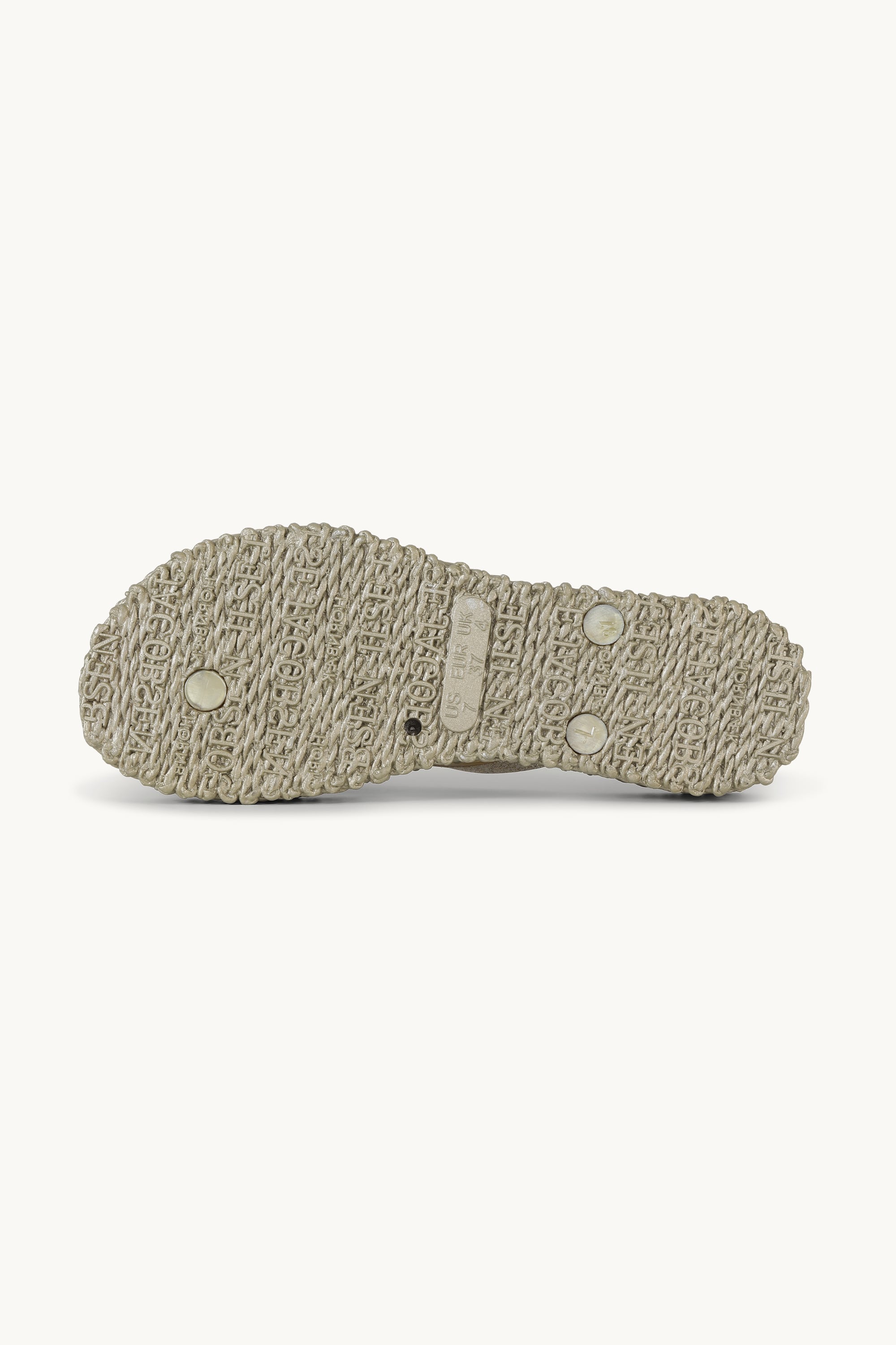 Tongs à Plateforme Pailletées - Platin