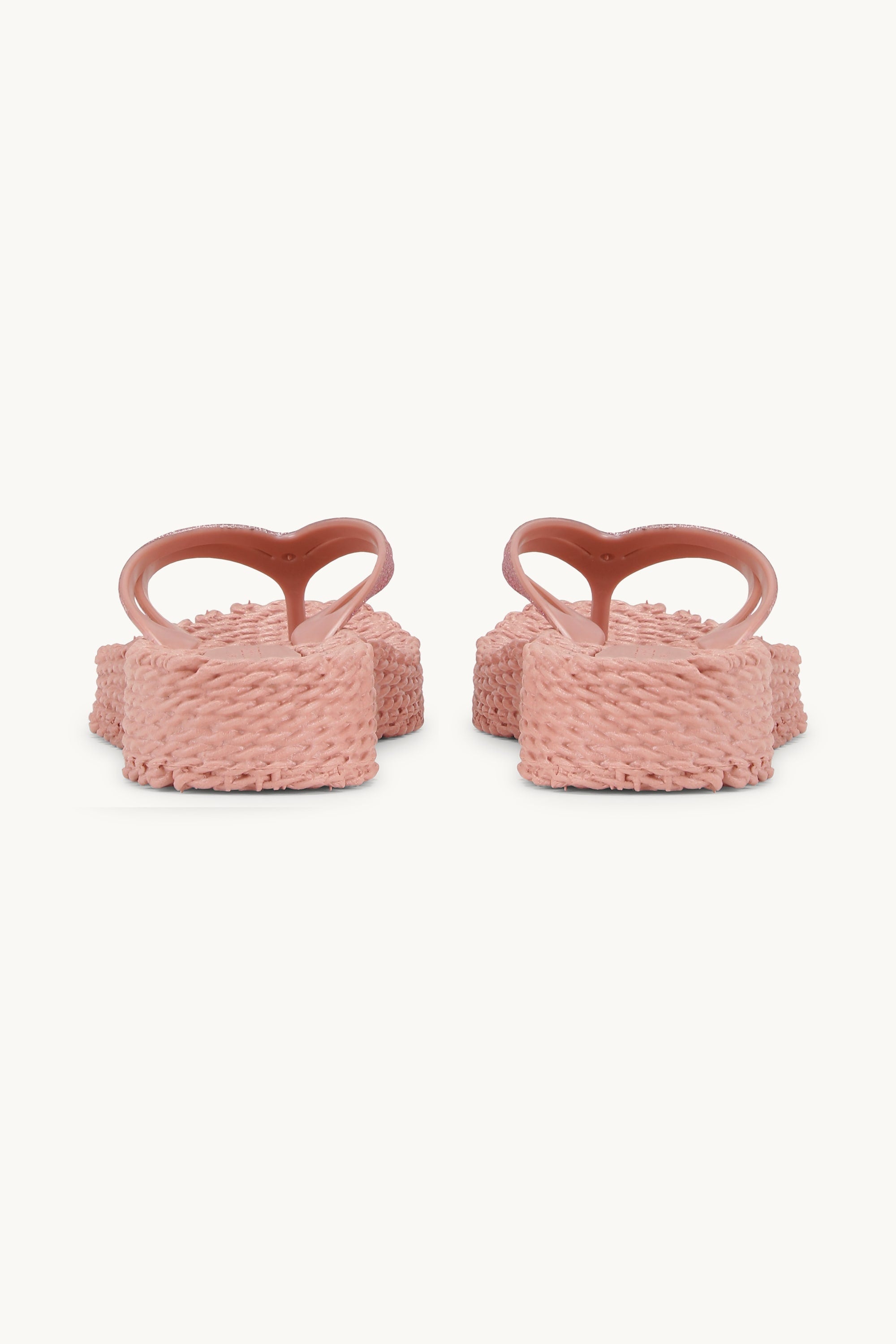 Tongs à Plateforme Pailletées - Misty Rose