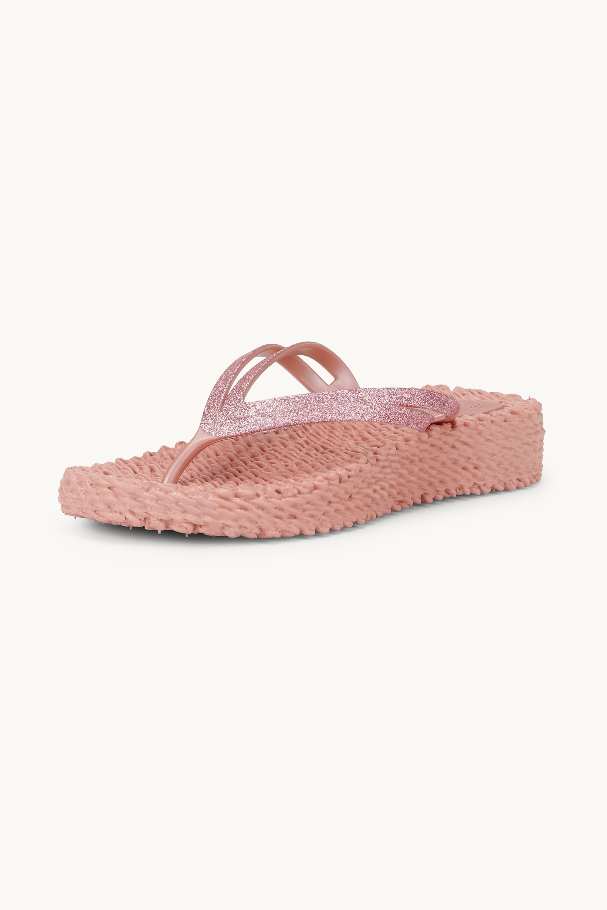 Tongs à Plateforme Pailletées - Misty Rose