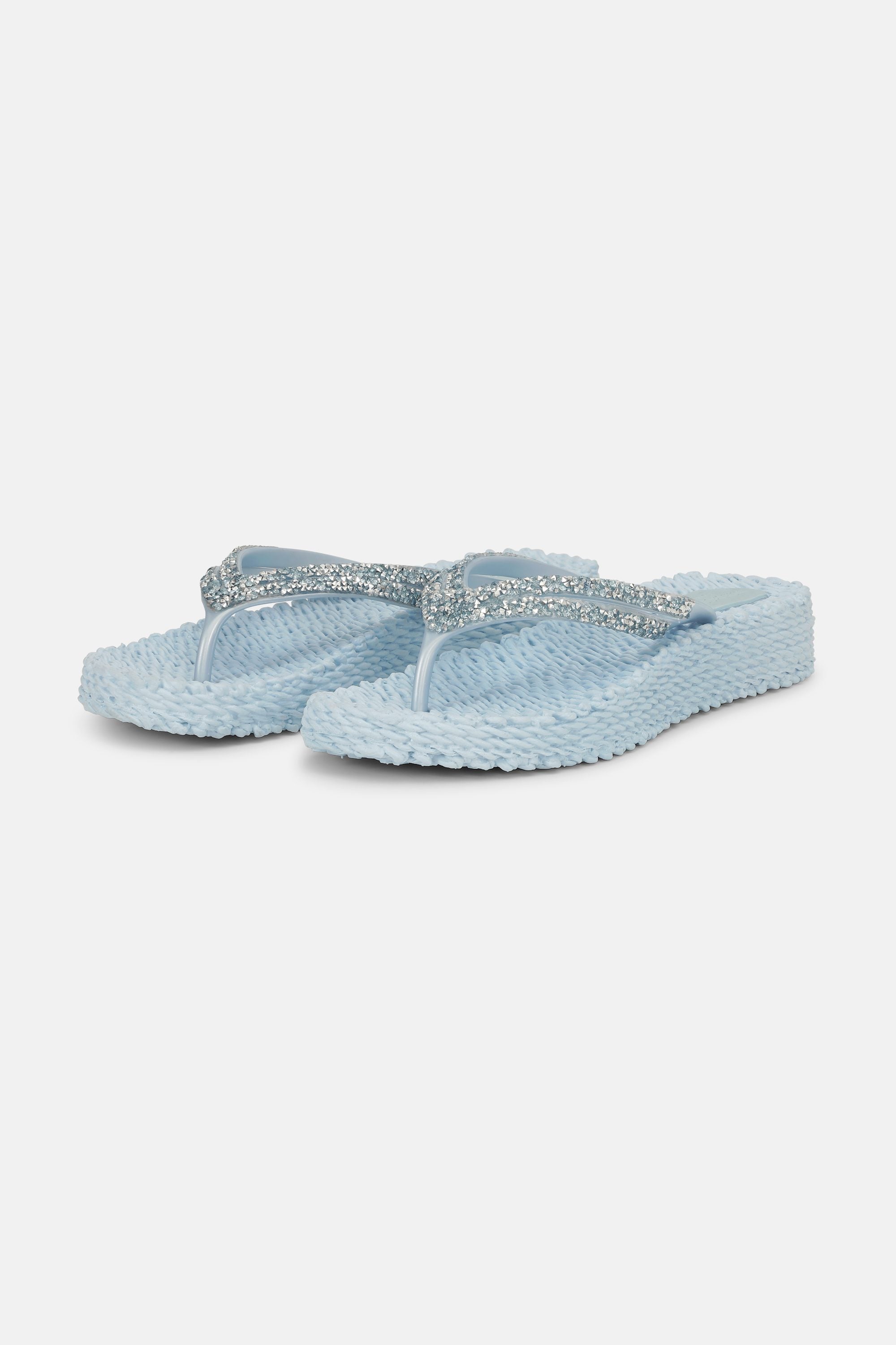 Platform Flip-flops Glitter Stones - Blue Bell