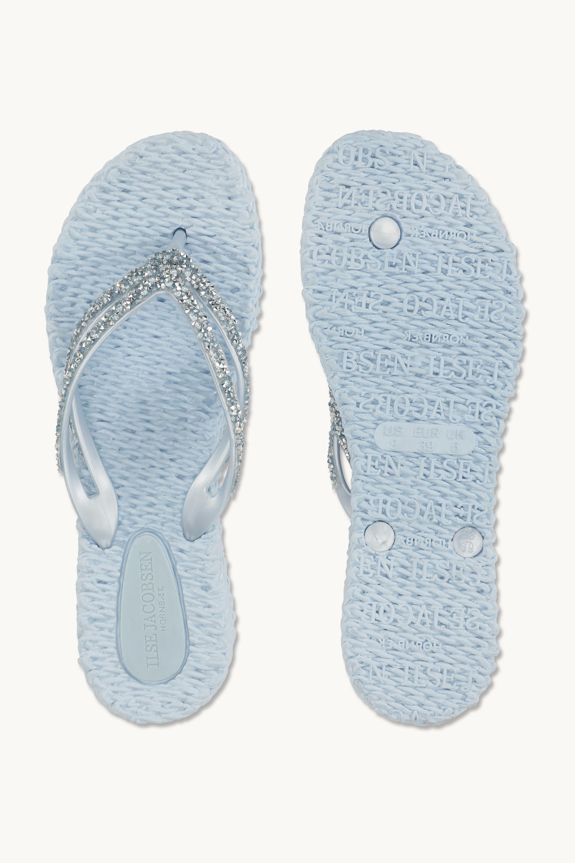 Tongs à Plateforme Pierres Scintillantes - Blue Bell