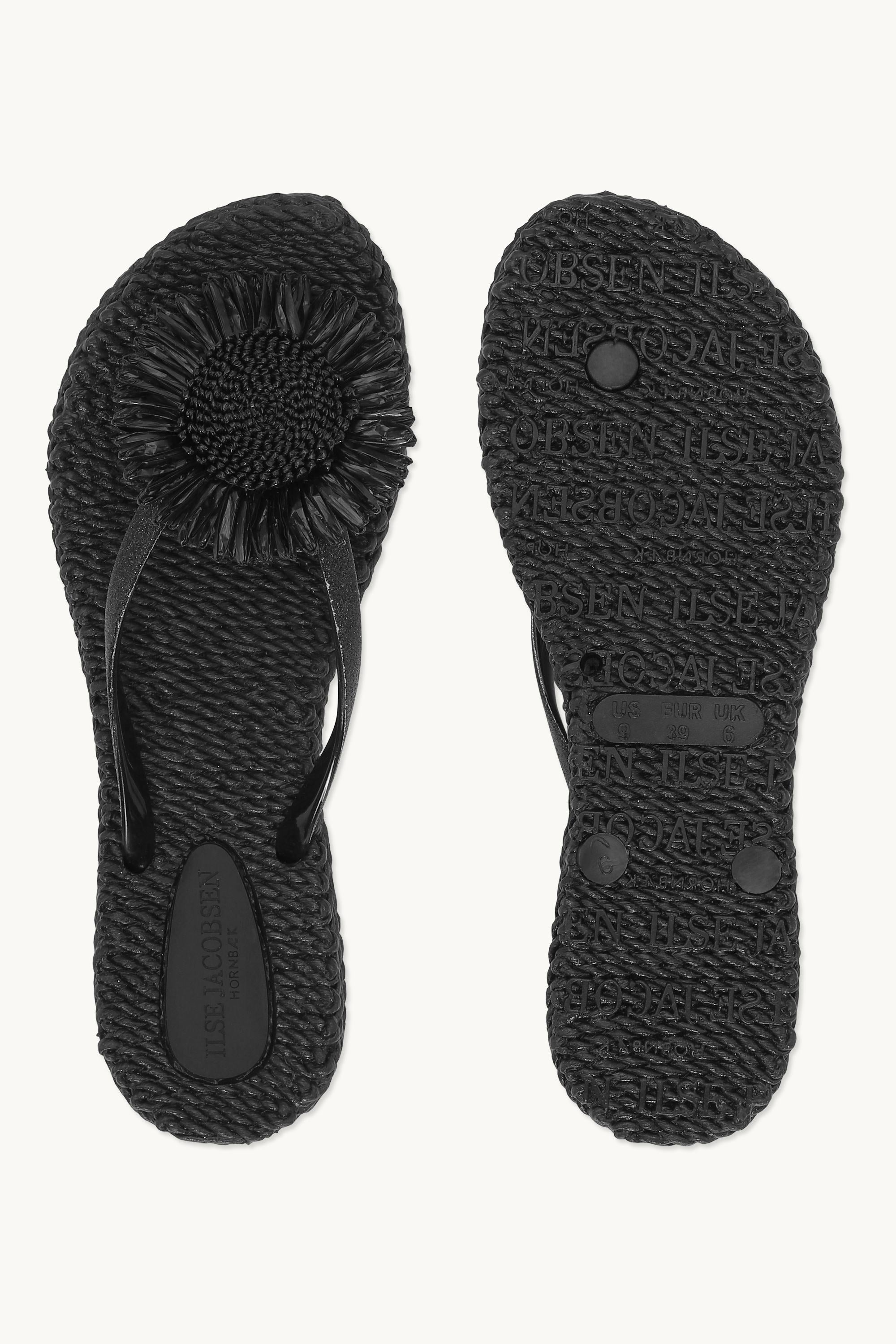 Tongs Fleur - Black