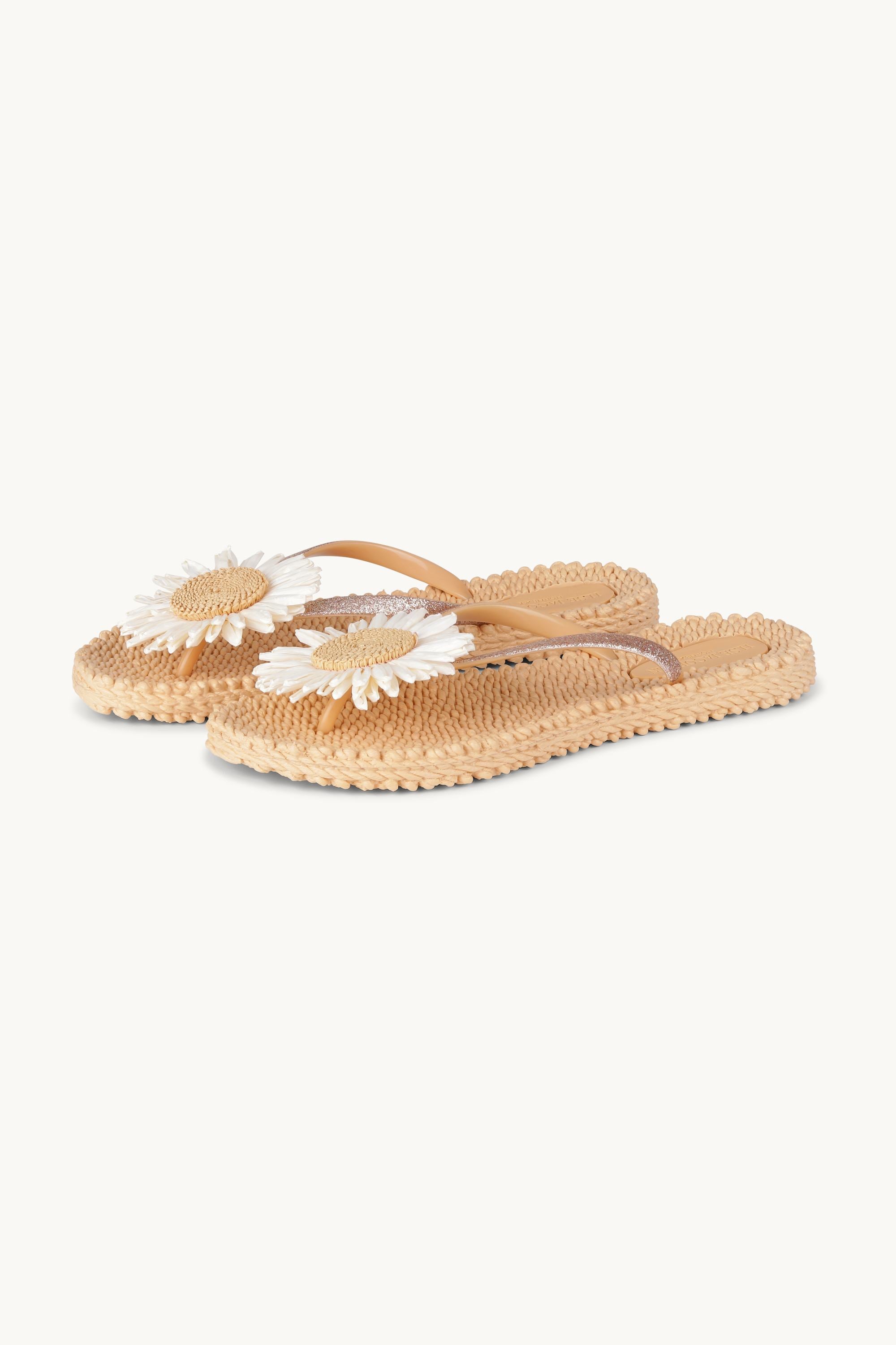 Tongs Fleur - Beige